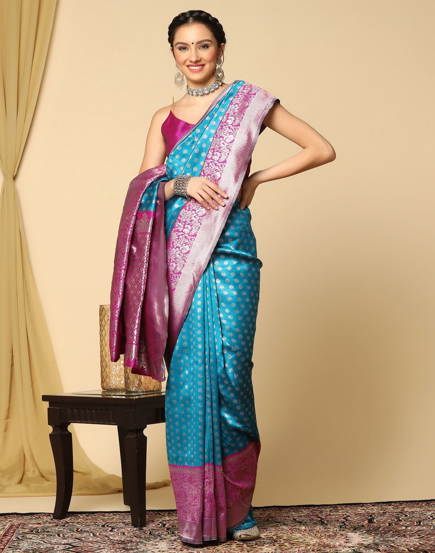 Still Blue Silk Saree | Sudathi