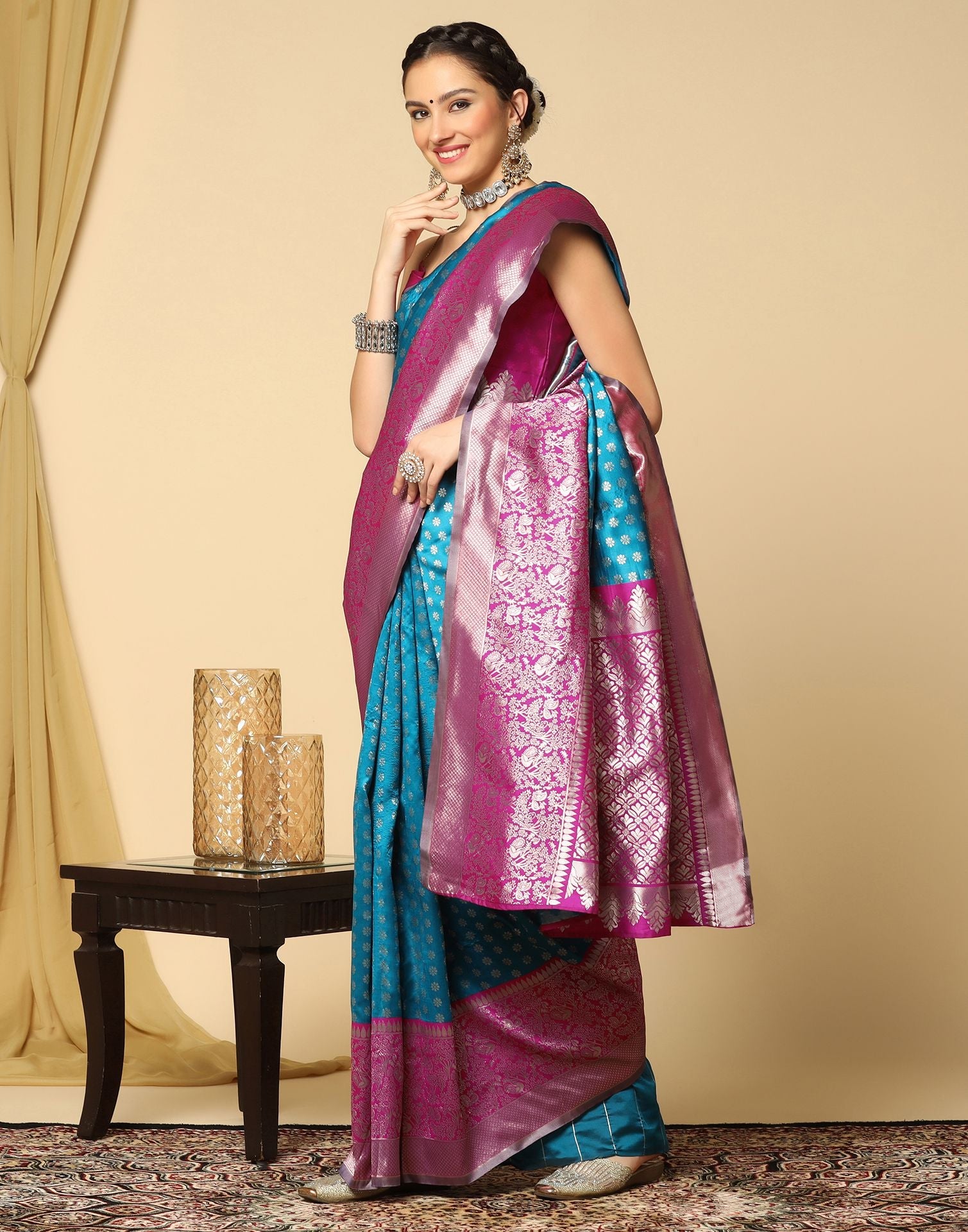 Still Blue Silk Saree | Sudathi