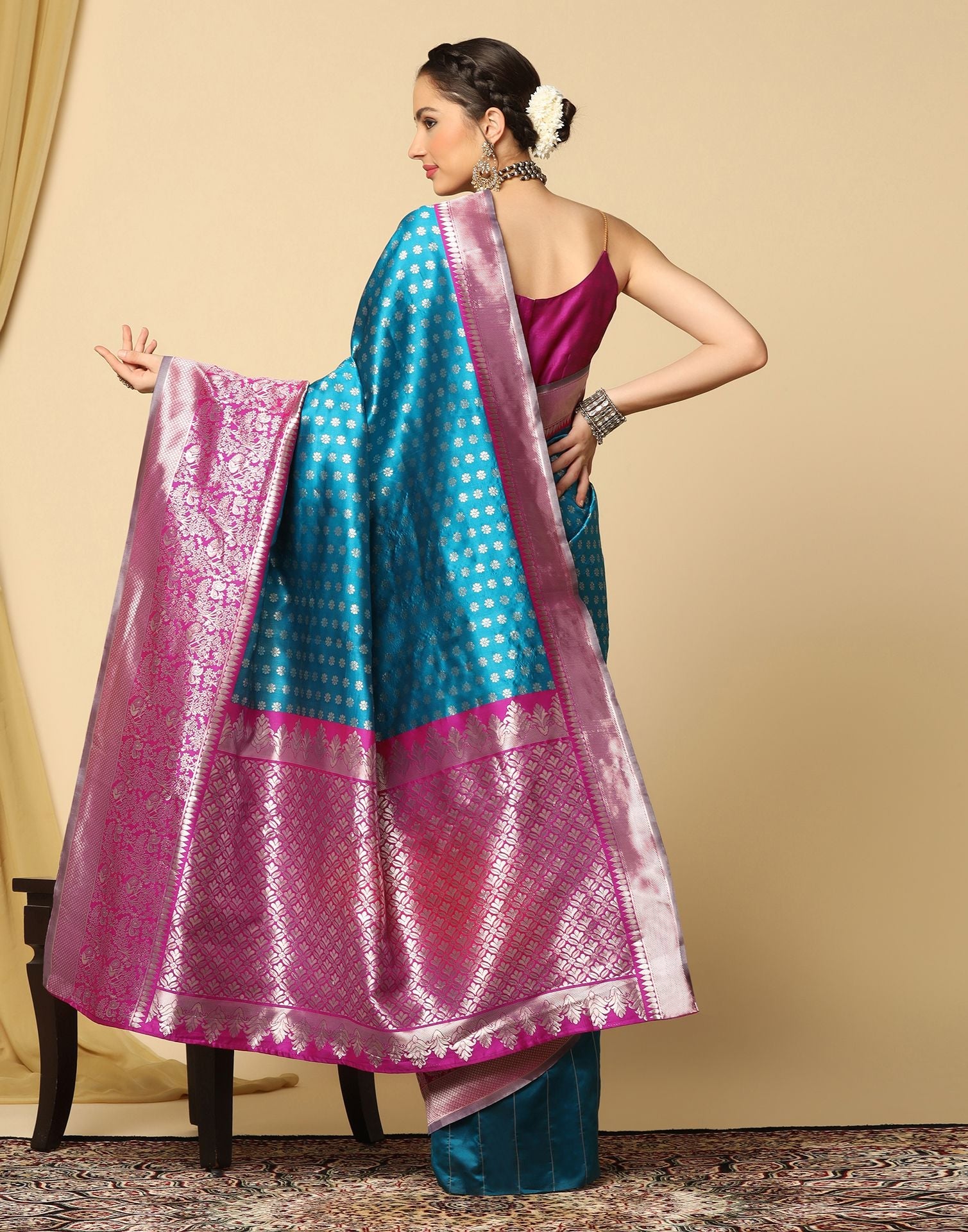 Still Blue Silk Saree | Sudathi