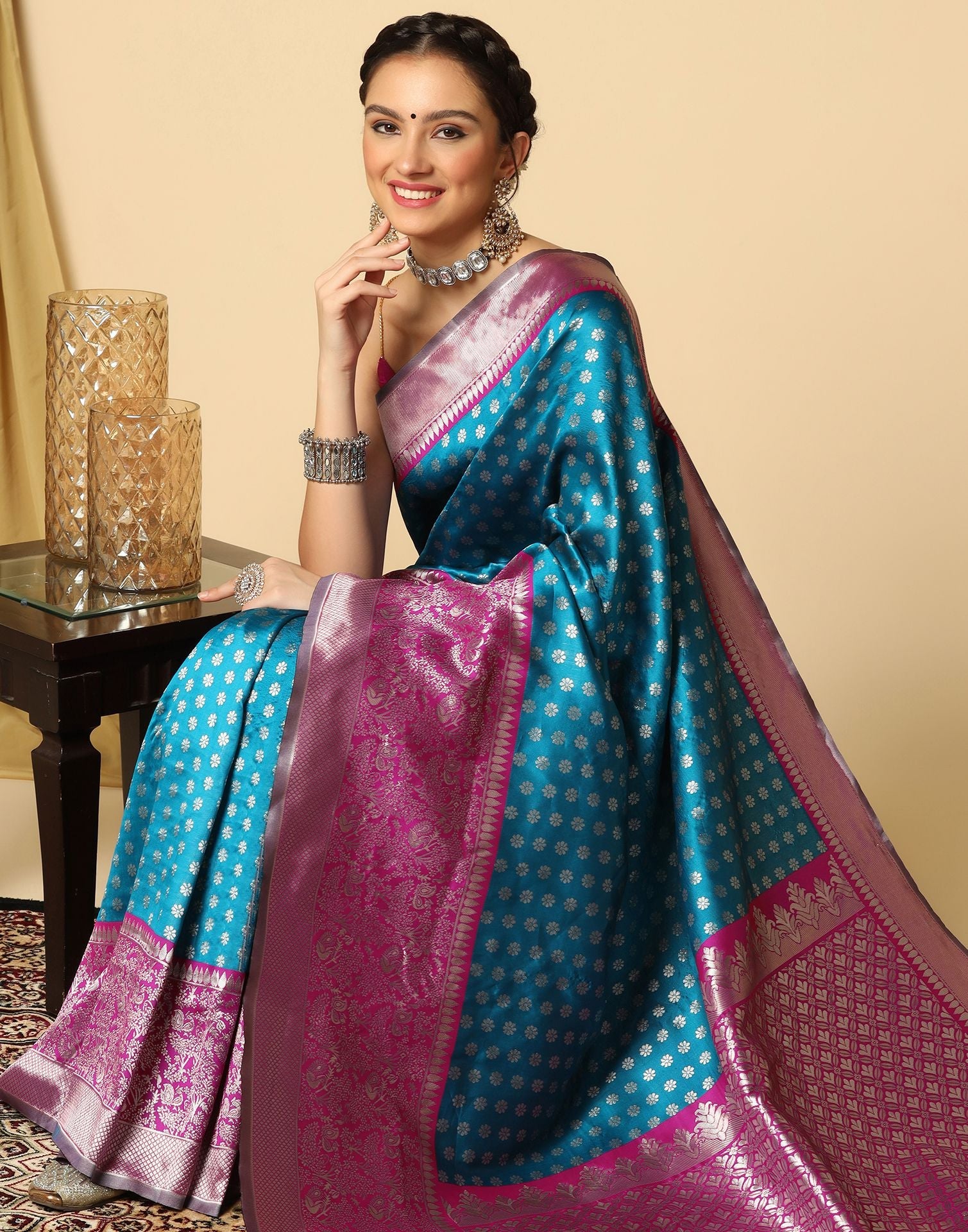 Still Blue Silk Saree | Sudathi