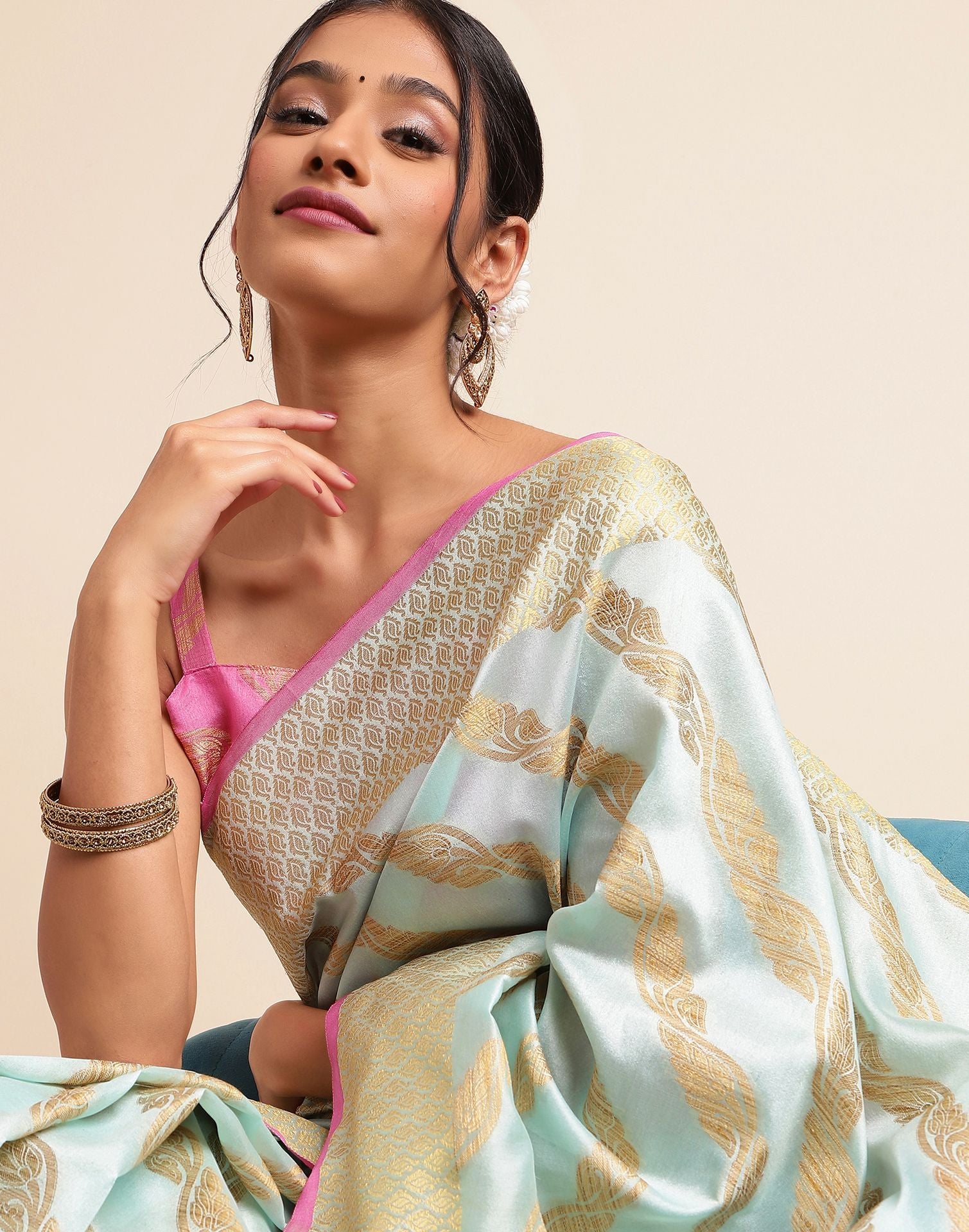 Light Blue Silk Saree | Sudathi