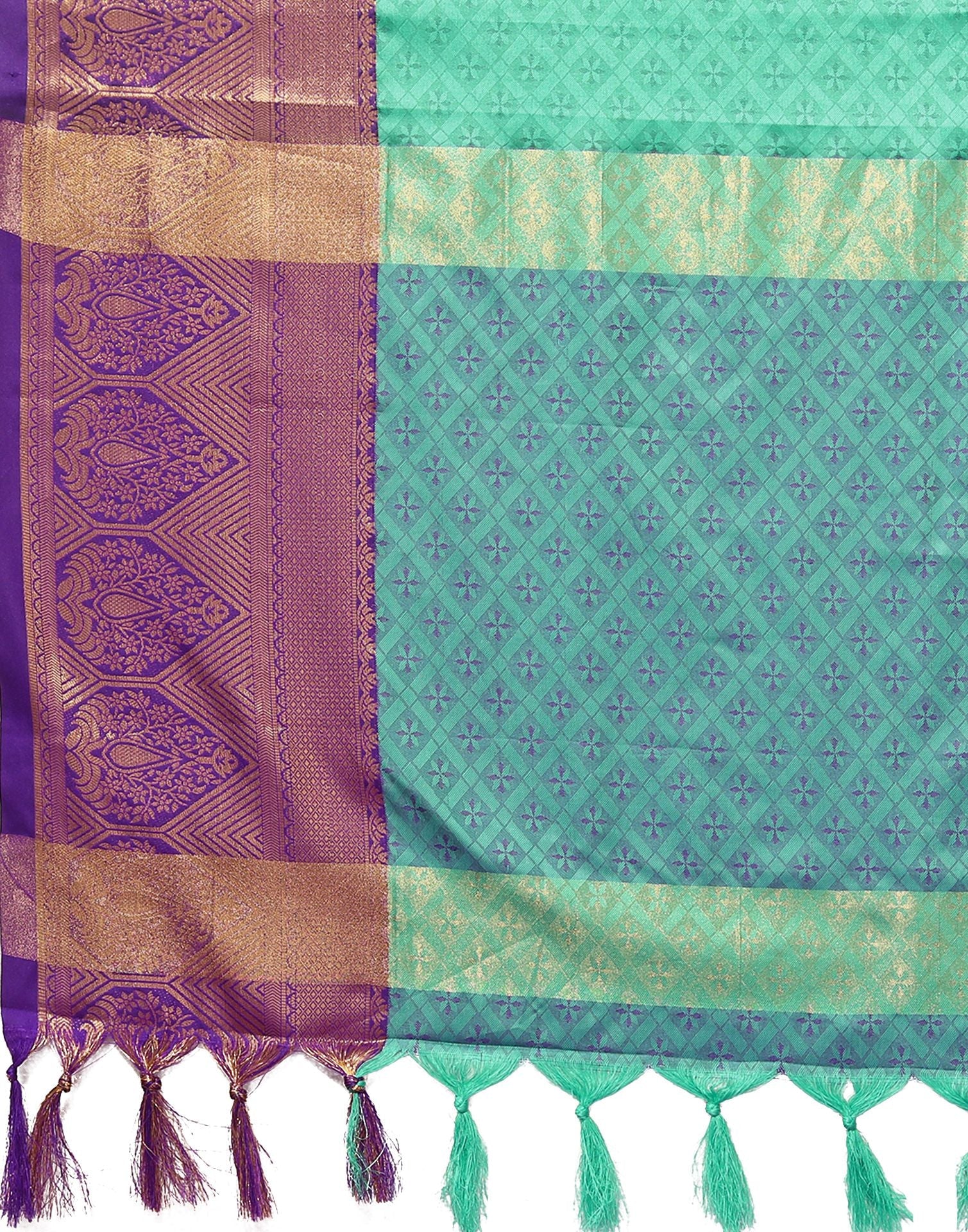 Rama Green Cotton Saree | Sudathi