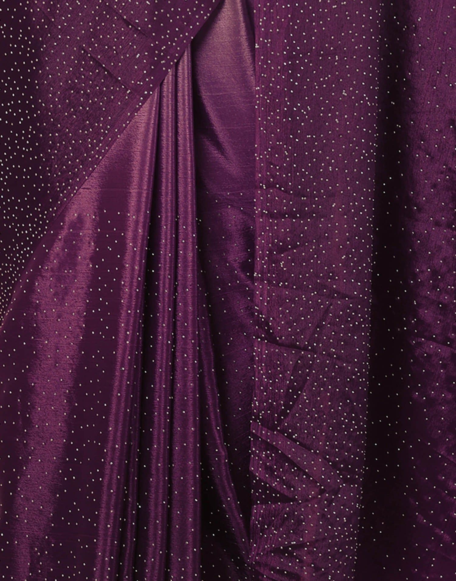 Wine Chinnon Stone Work Swarovski Saree