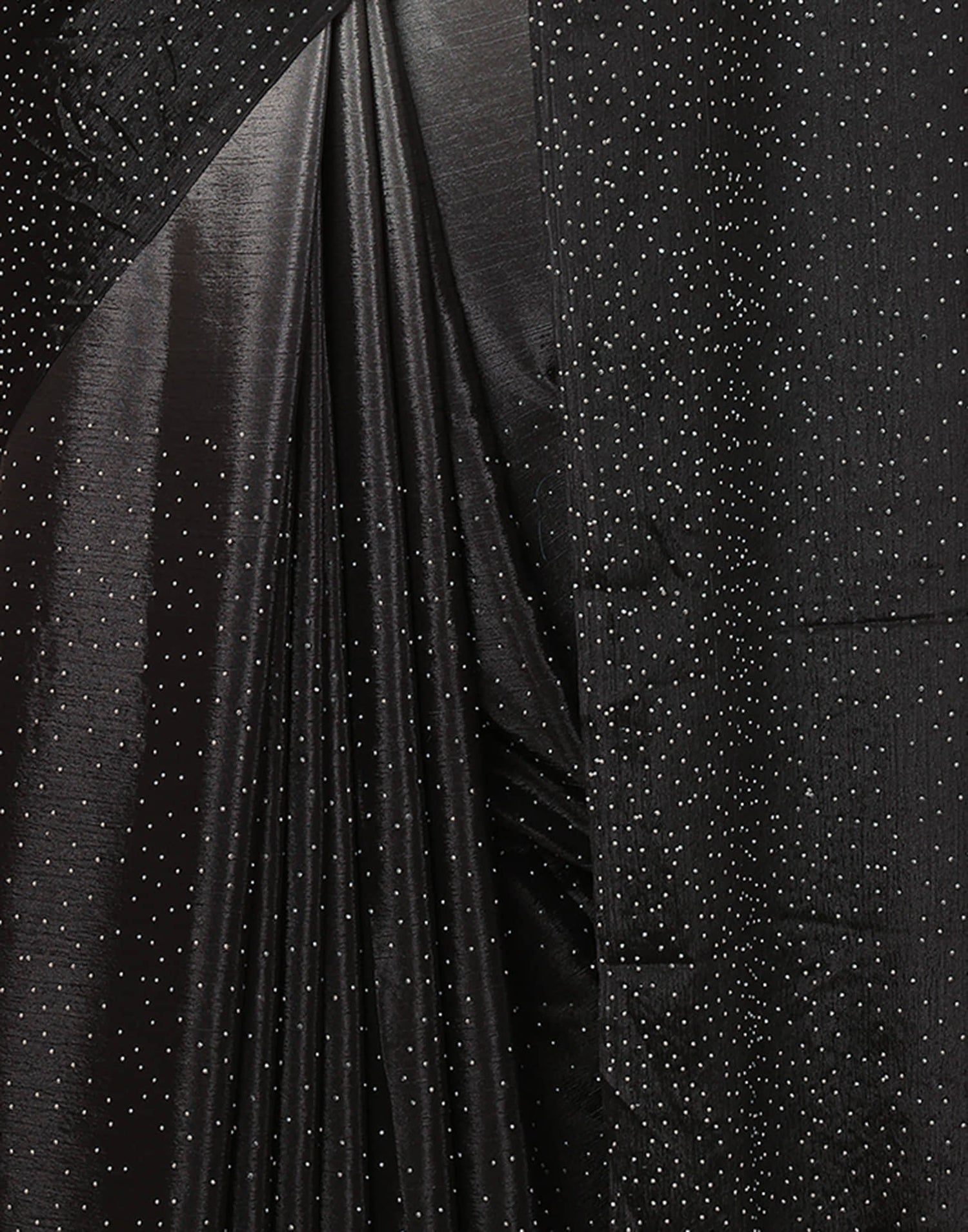 Black Chinnon Stone Work Swarovski Saree