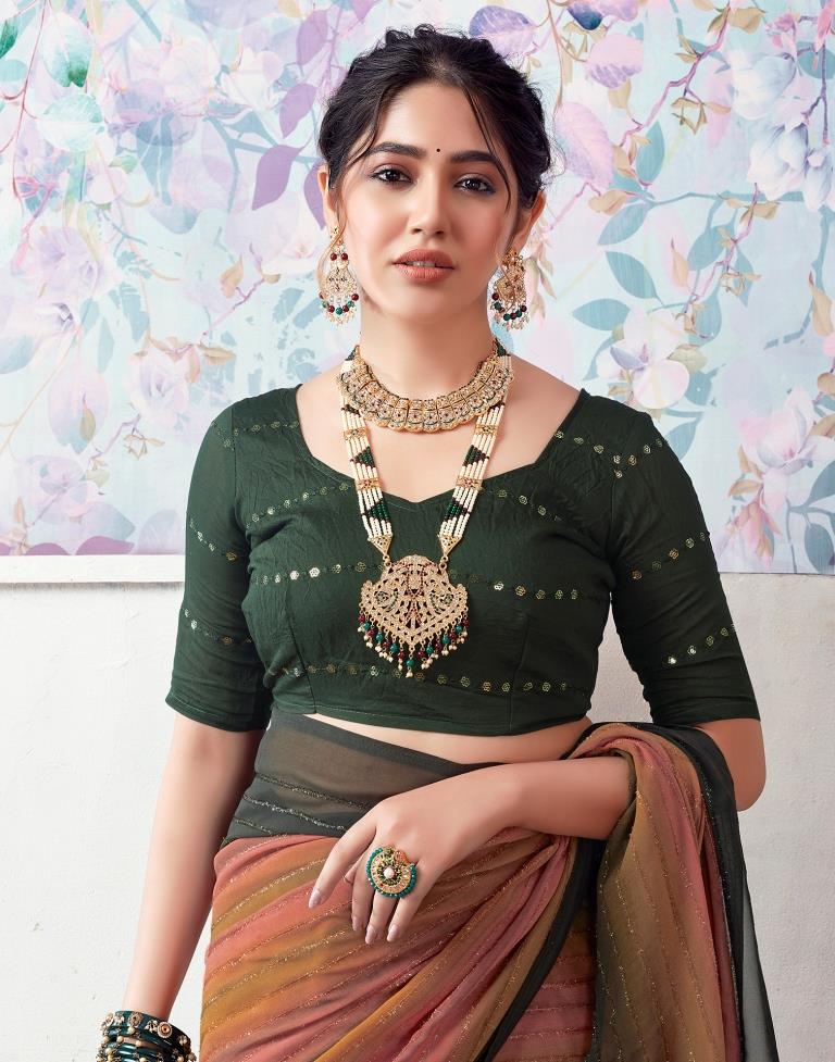 Multicoloured Georgette Printed Saree