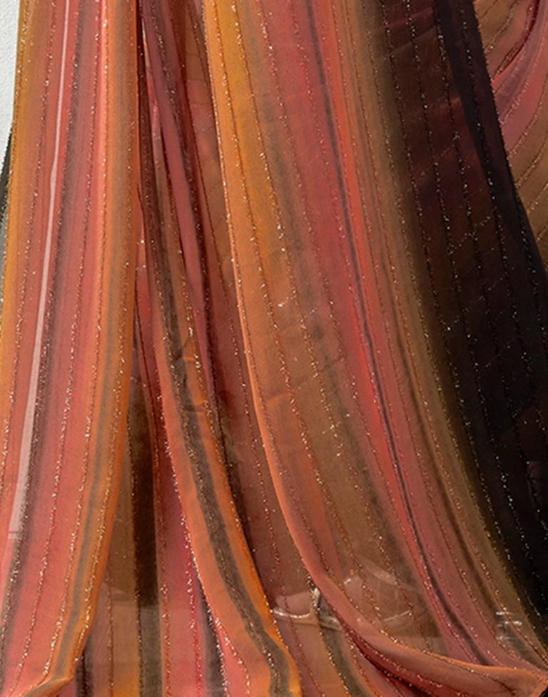 Multicoloured Georgette Printed Saree