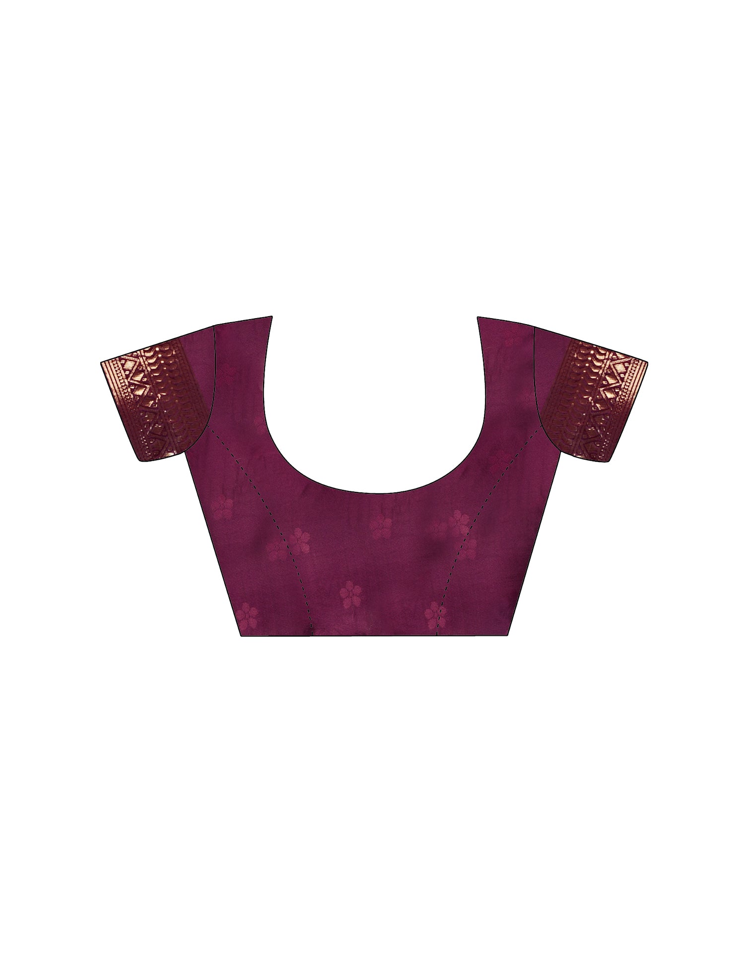 Dark Maroon Silk Woven Banarasi Saree