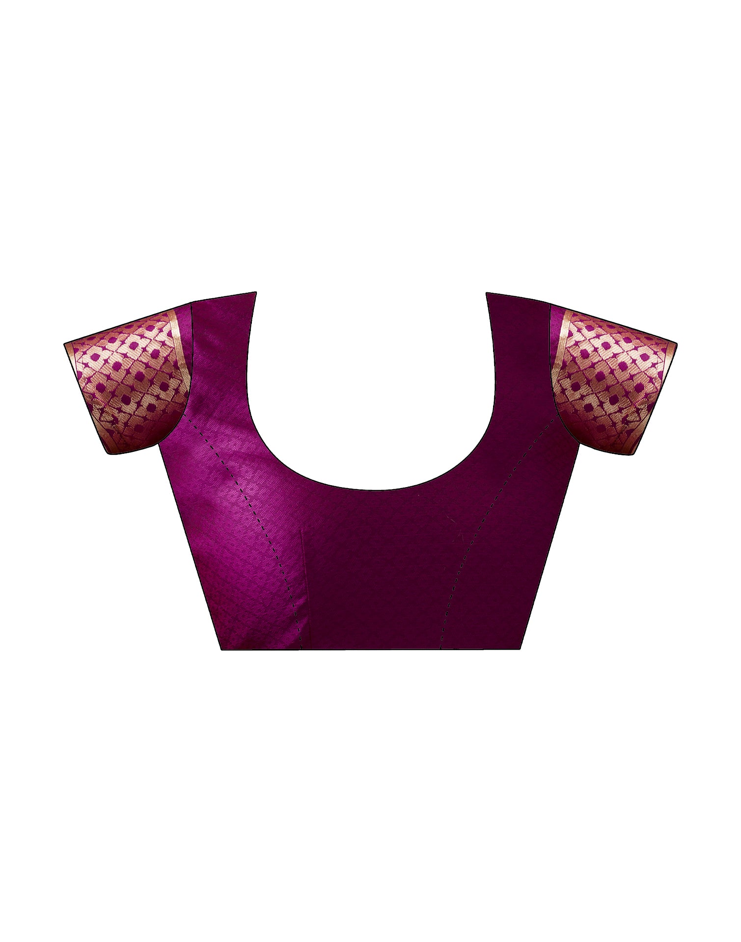 Dark Magenta Silk Woven Banarasi Saree