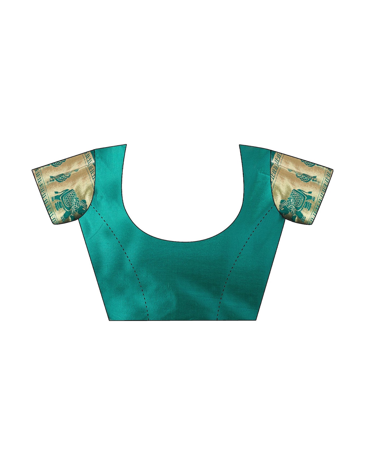 Turquoies Silk Woven Banarasi Saree