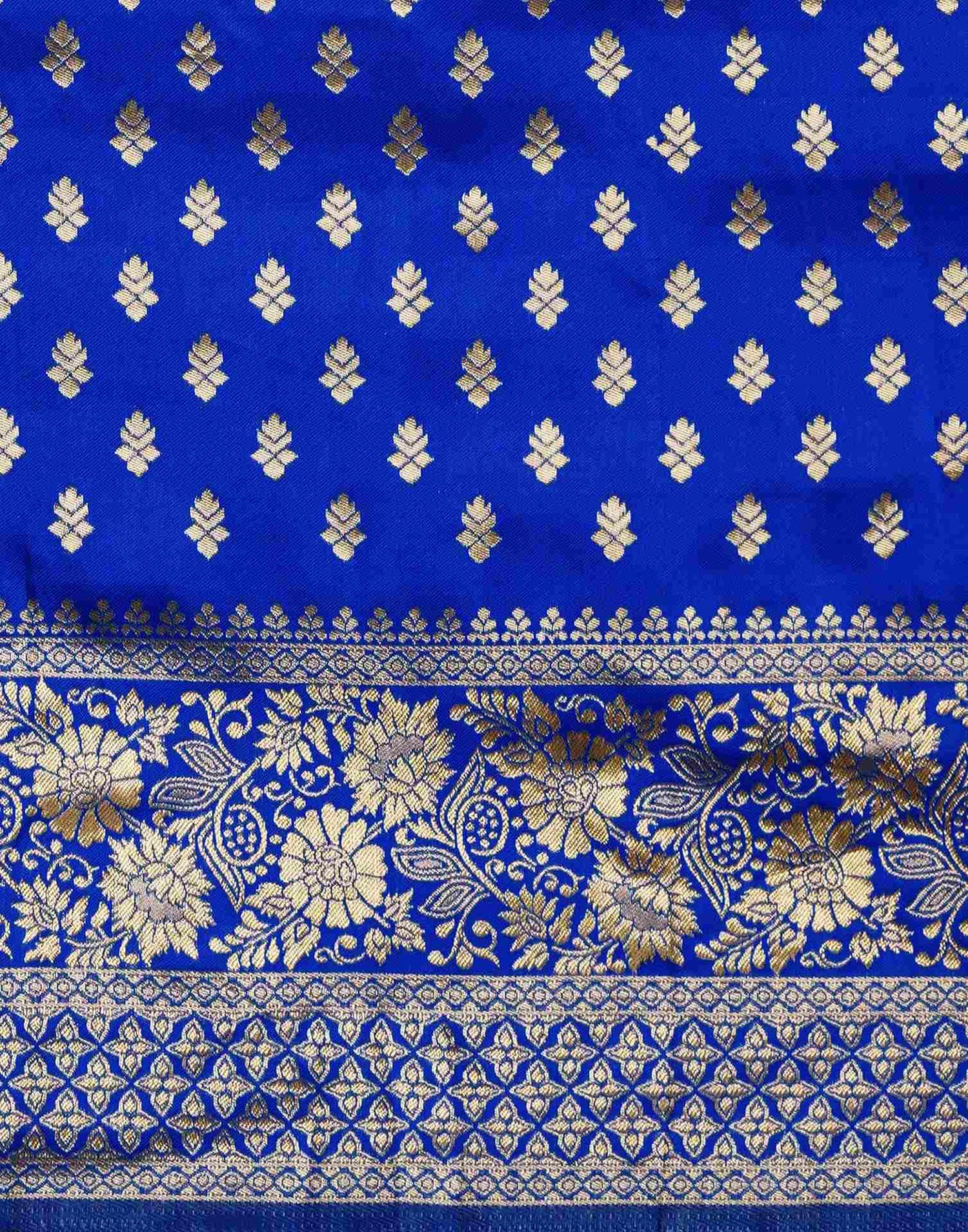 Blue Silk Woven Banarasi Saree