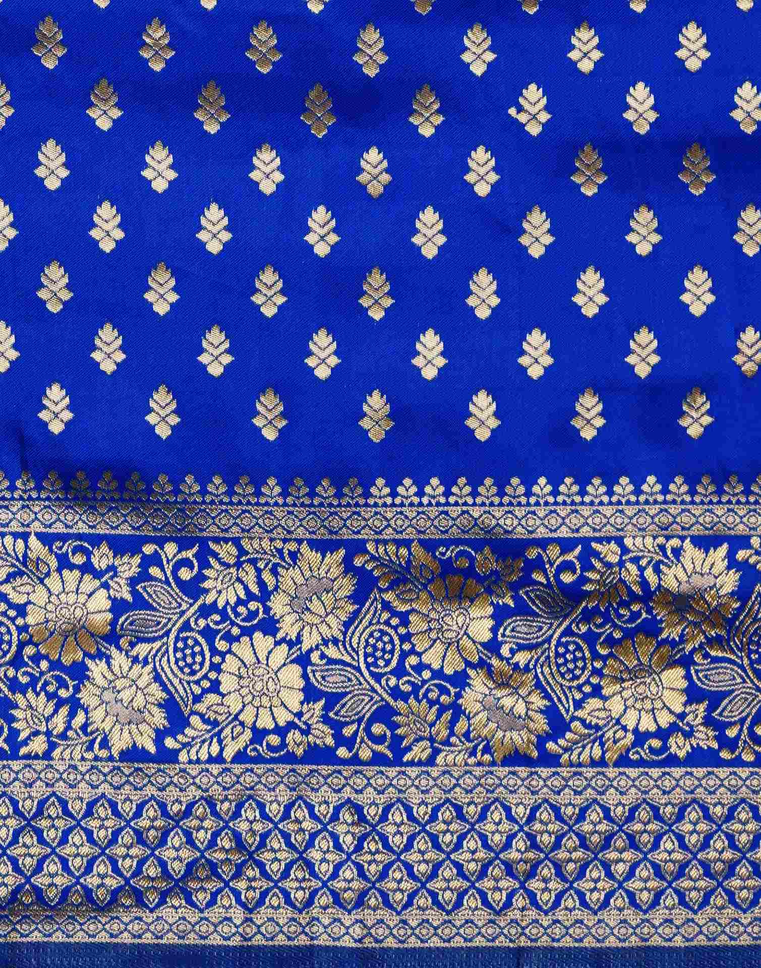 Blue Silk Woven Banarasi Saree