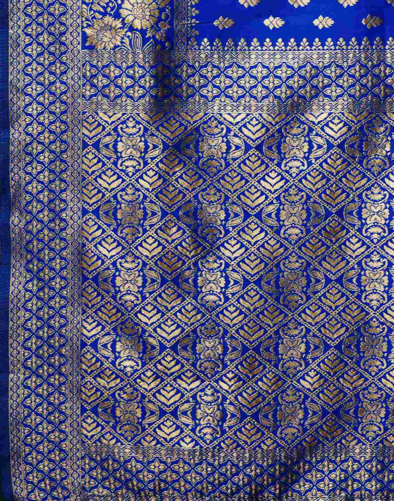 Blue Silk Woven Banarasi Saree