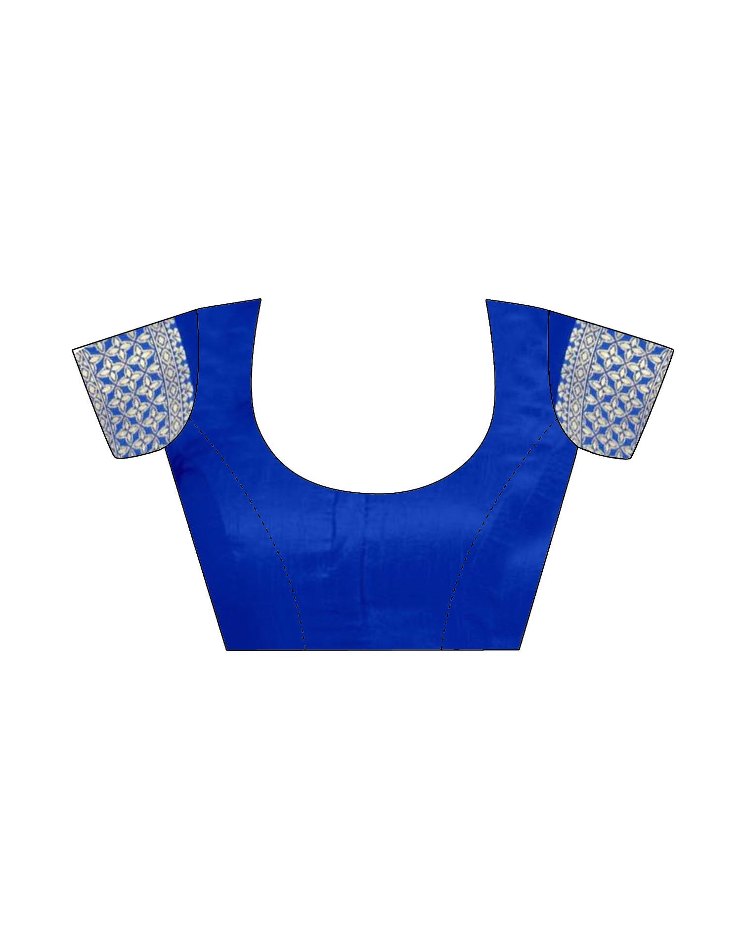 Blue Silk Woven Banarasi Saree