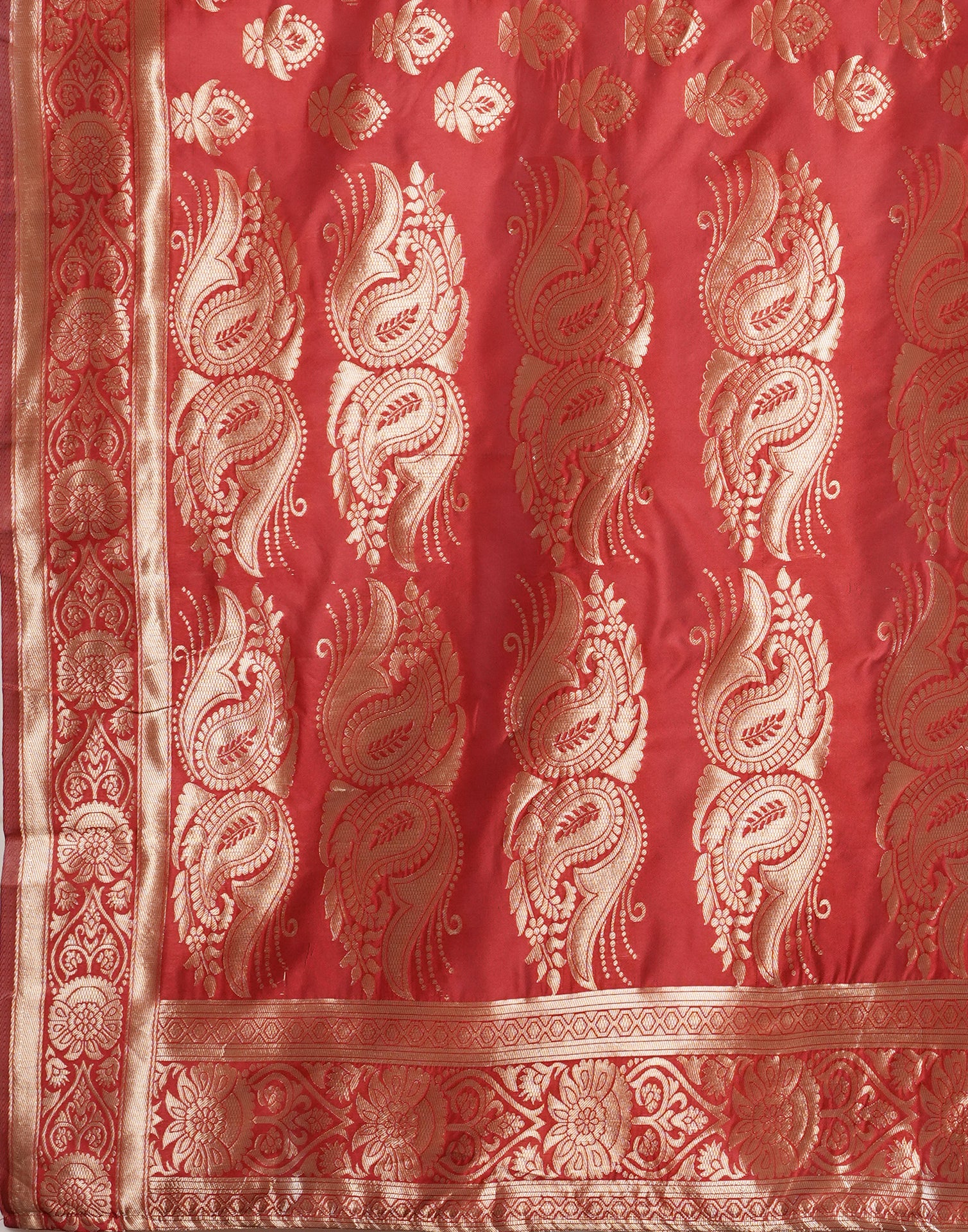 Red Silk Woven Banarasi Saree