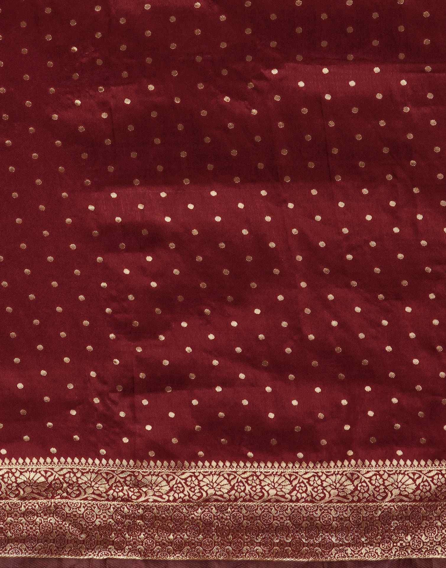 Maroon Banarasi Silk Saree