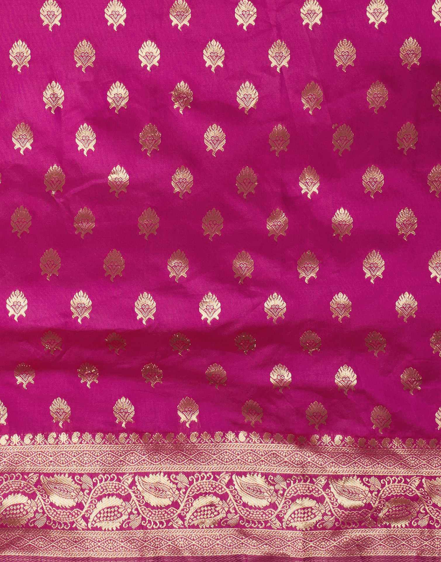 Pink Silk Woven Banarasi Saree