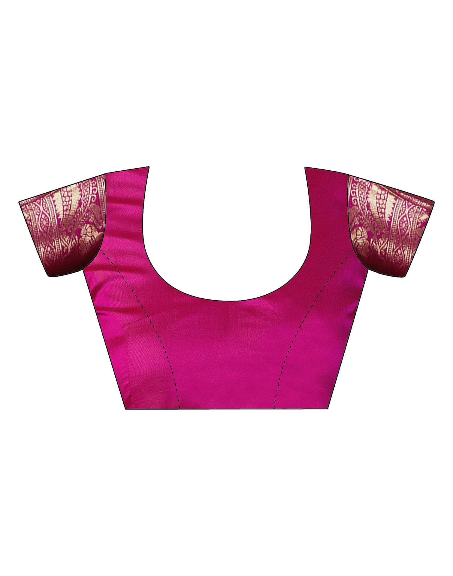 Pink Silk Woven Banarasi Saree