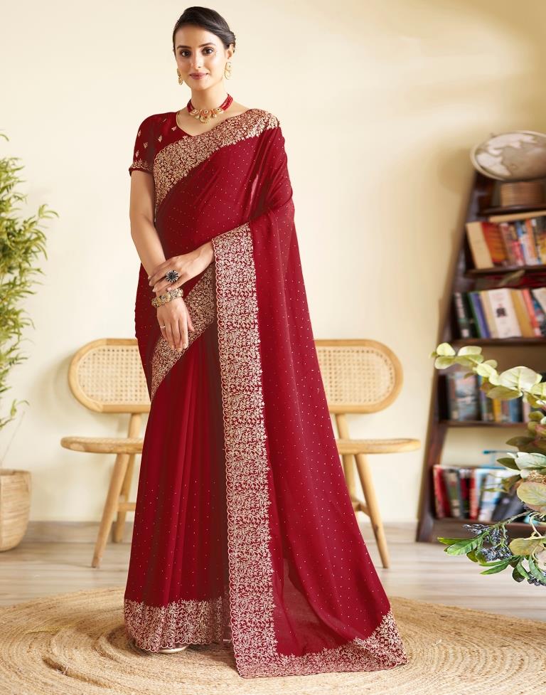 Red Kanjivaram silk buy Saree.