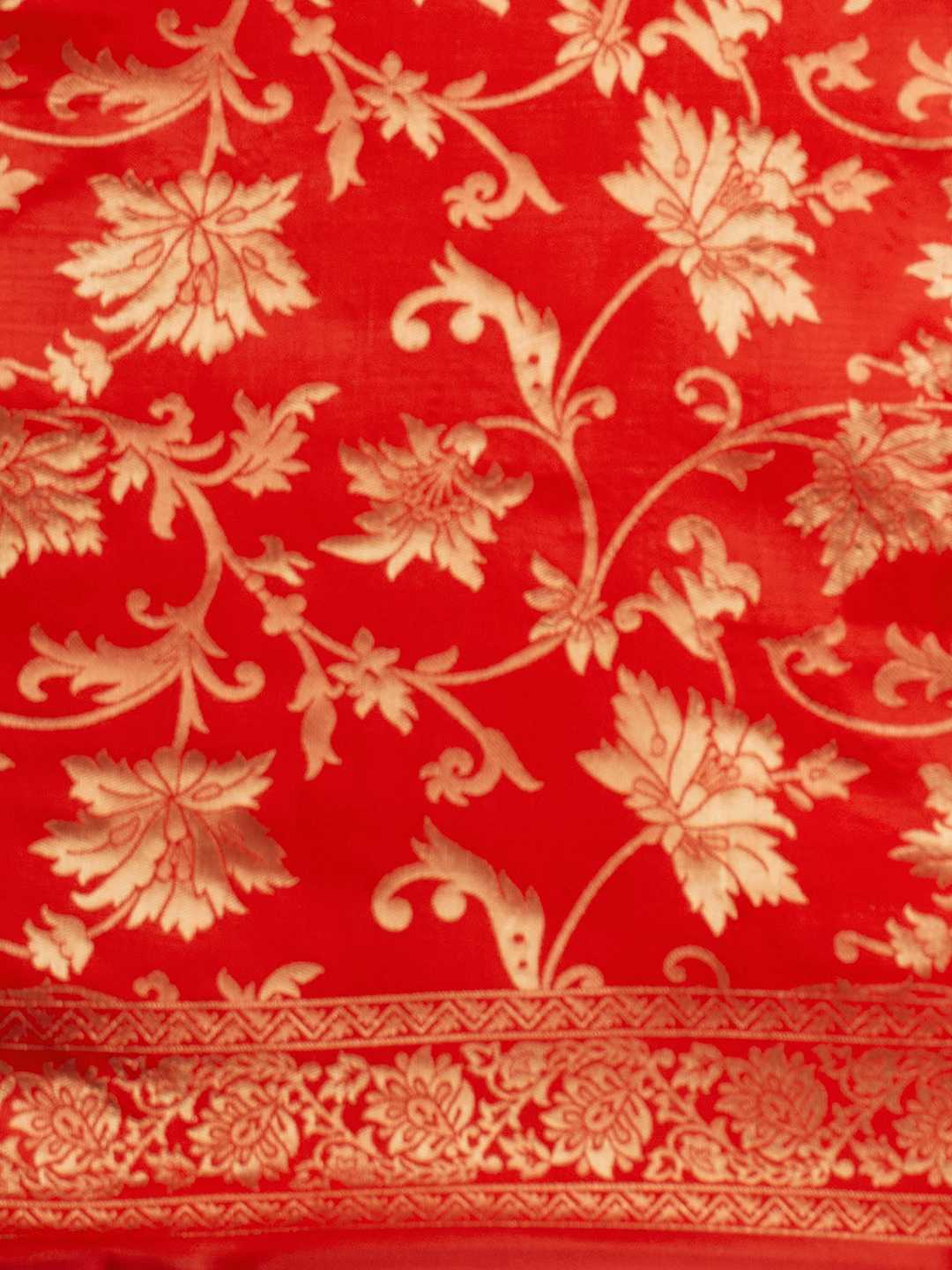 Red Silk Woven Banarasi Saree