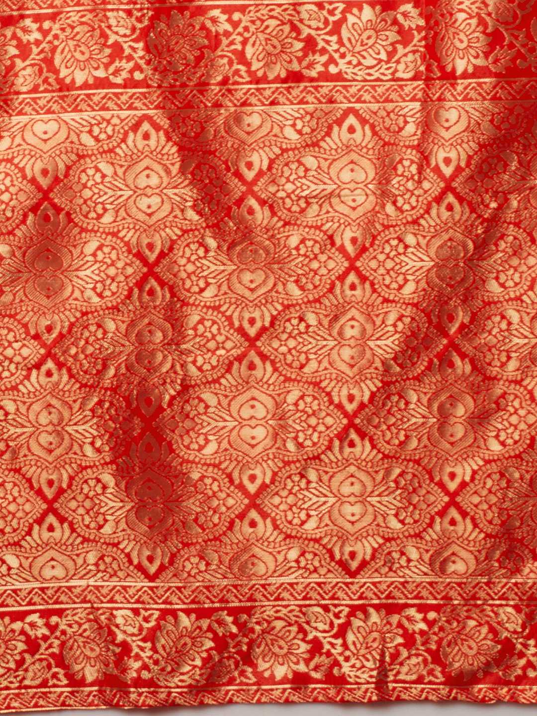 Red Silk Woven Banarasi Saree