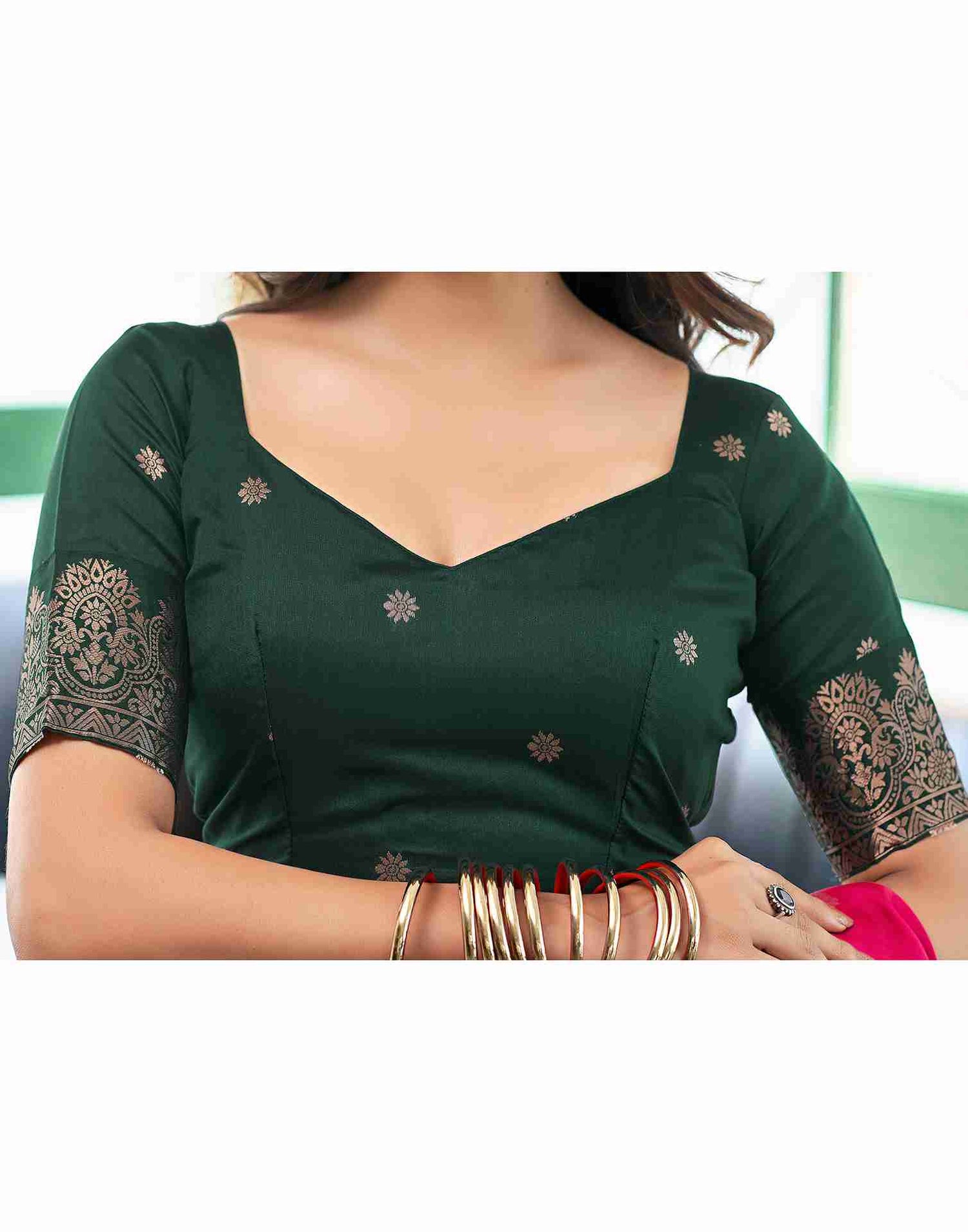 Pink Weaving Silk Saree