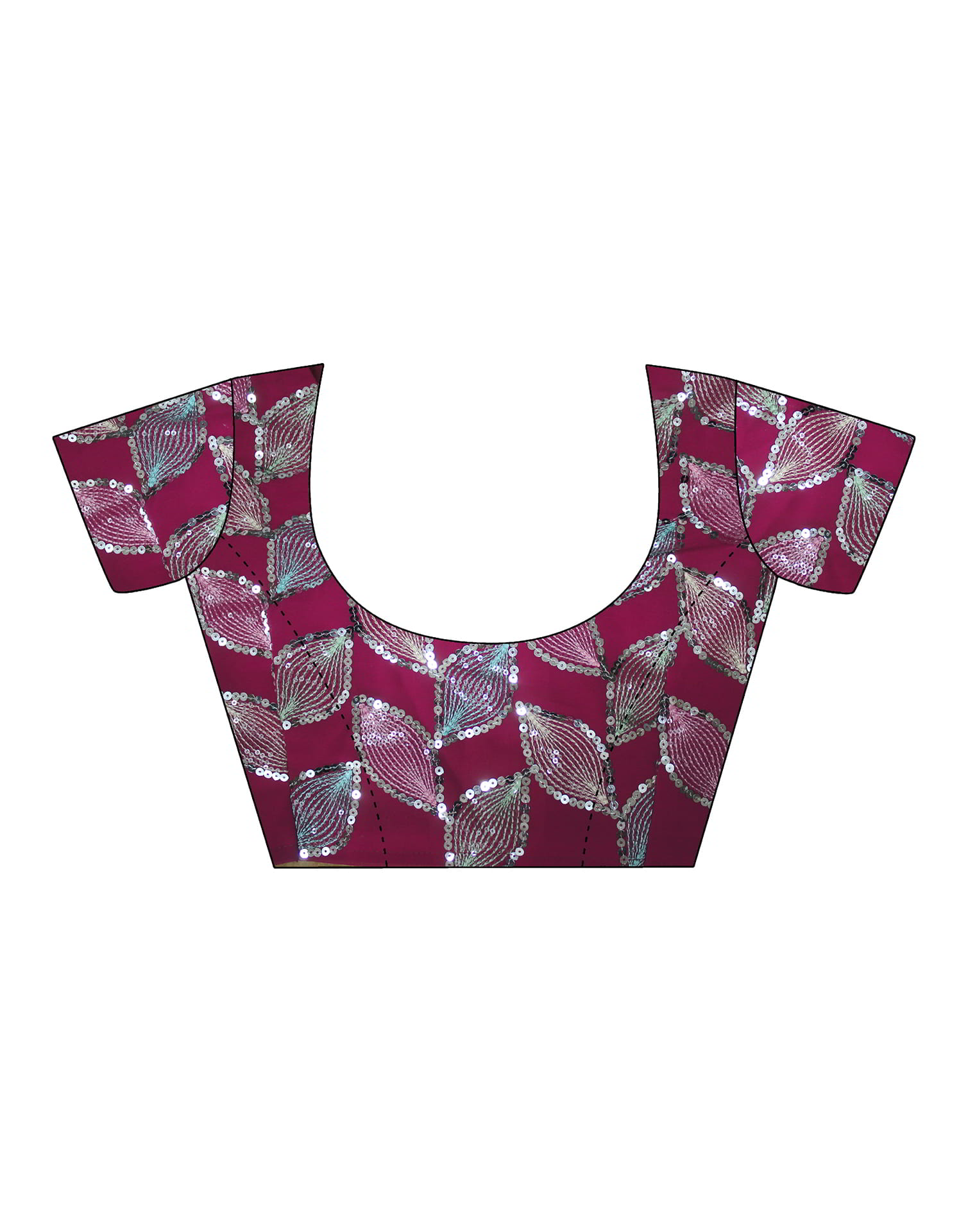 Deep Pink Georgette Plain Saree