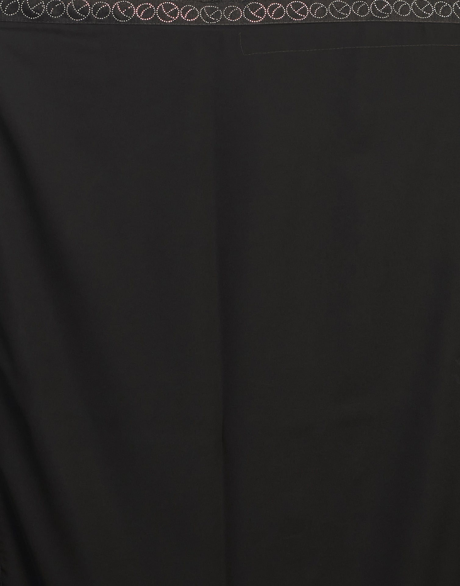 Black Georgette Stone Work Plain Saree