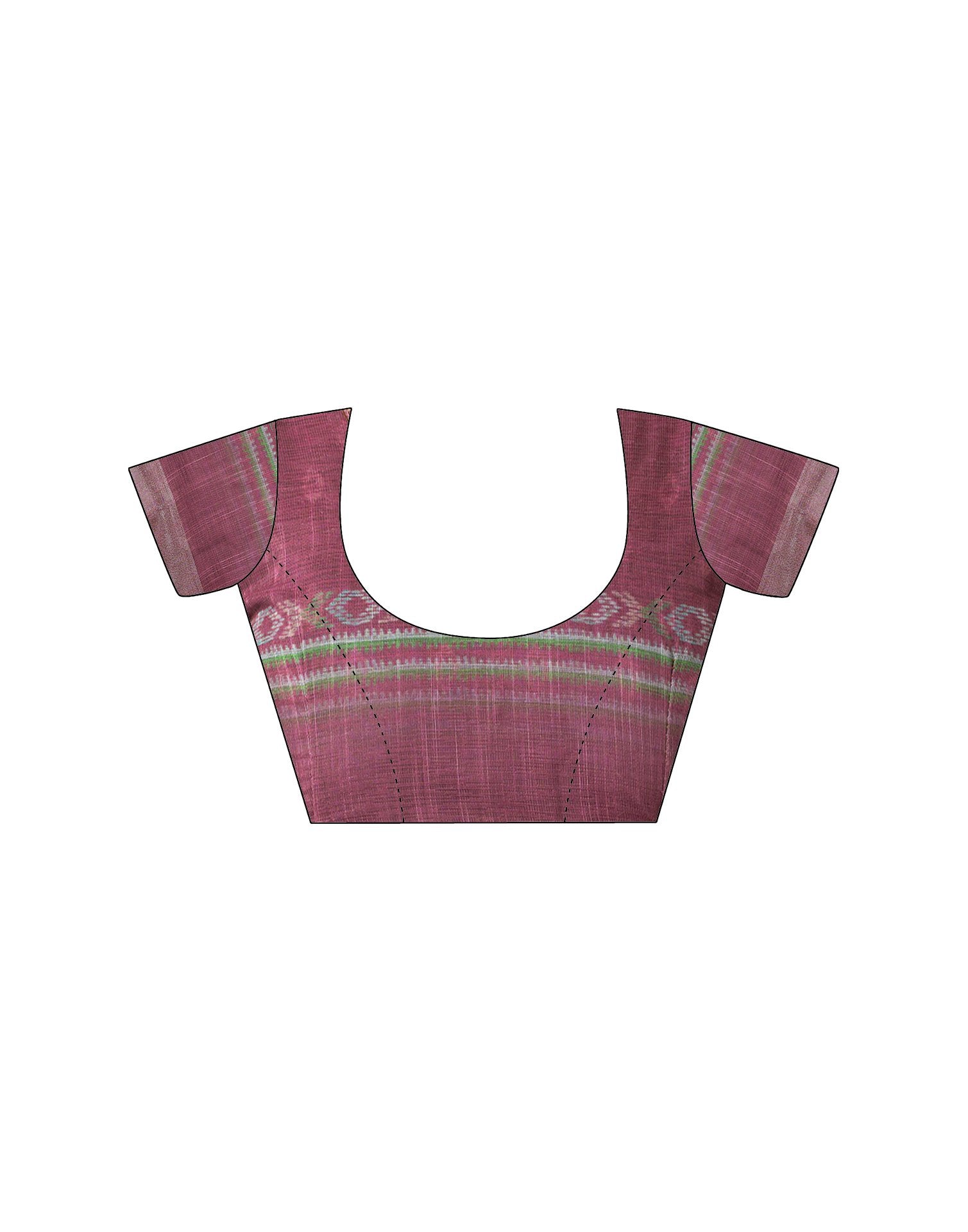 Ready To Wear Green Printed Linen Saree