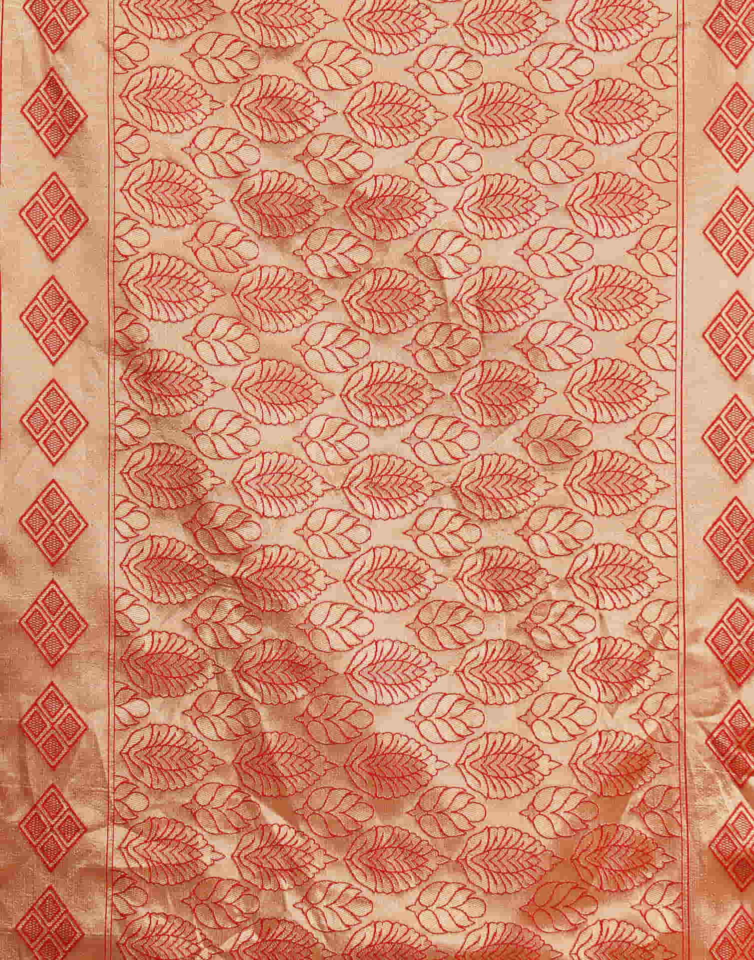 Red Silk Woven Banarasi Saree