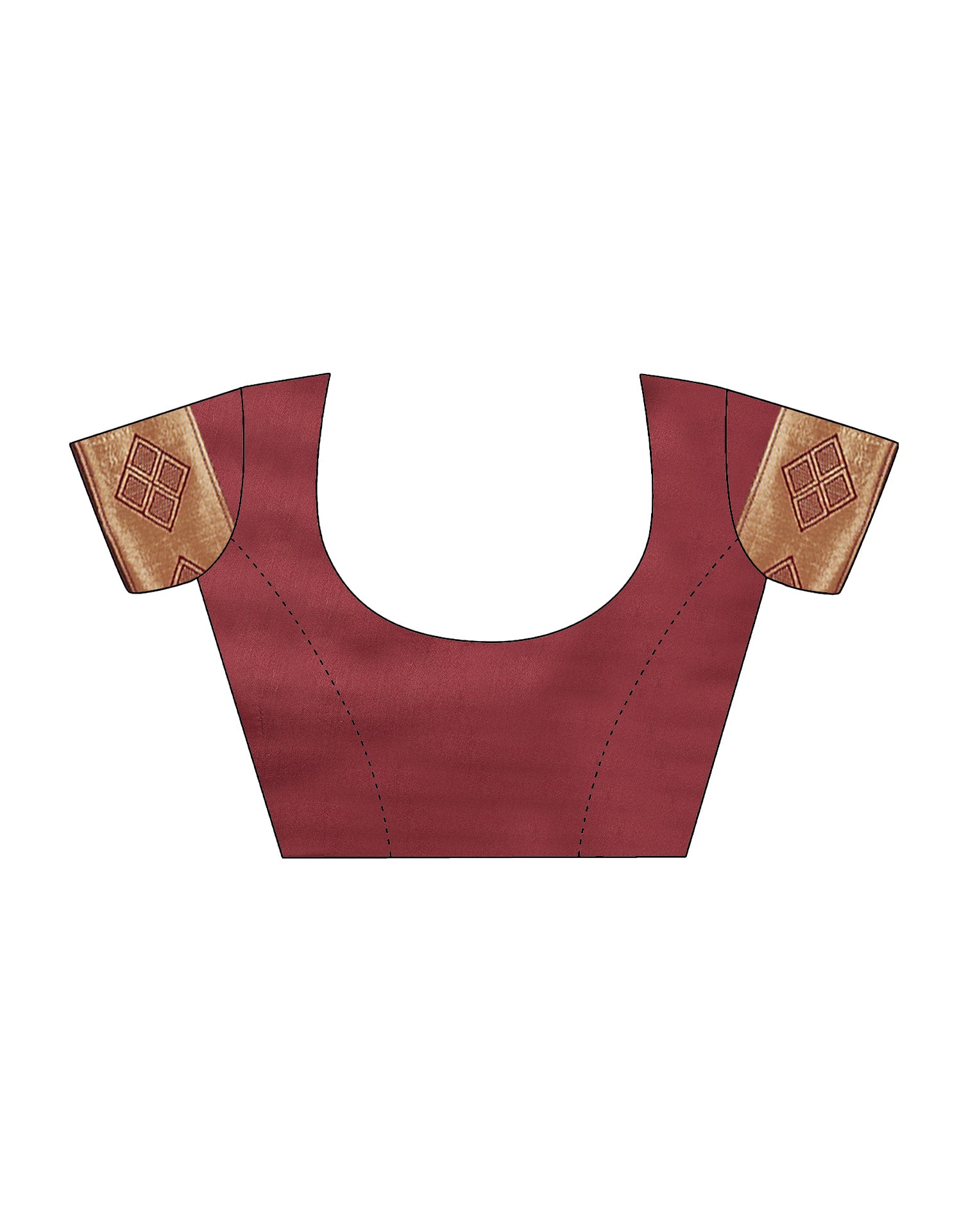Dark Maroon Silk Woven Banarasi Saree