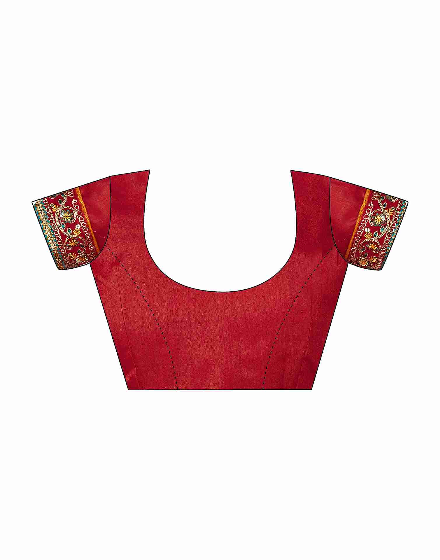 Red Georgette Printed Bandhani Saree