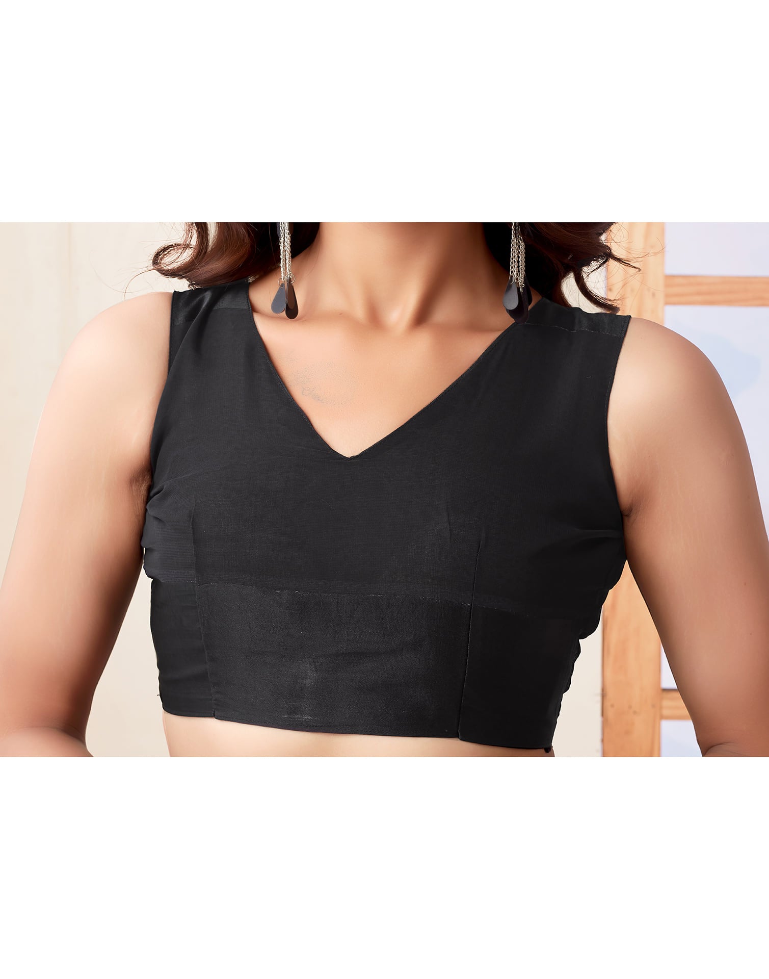 Black Printed Georgette Saree