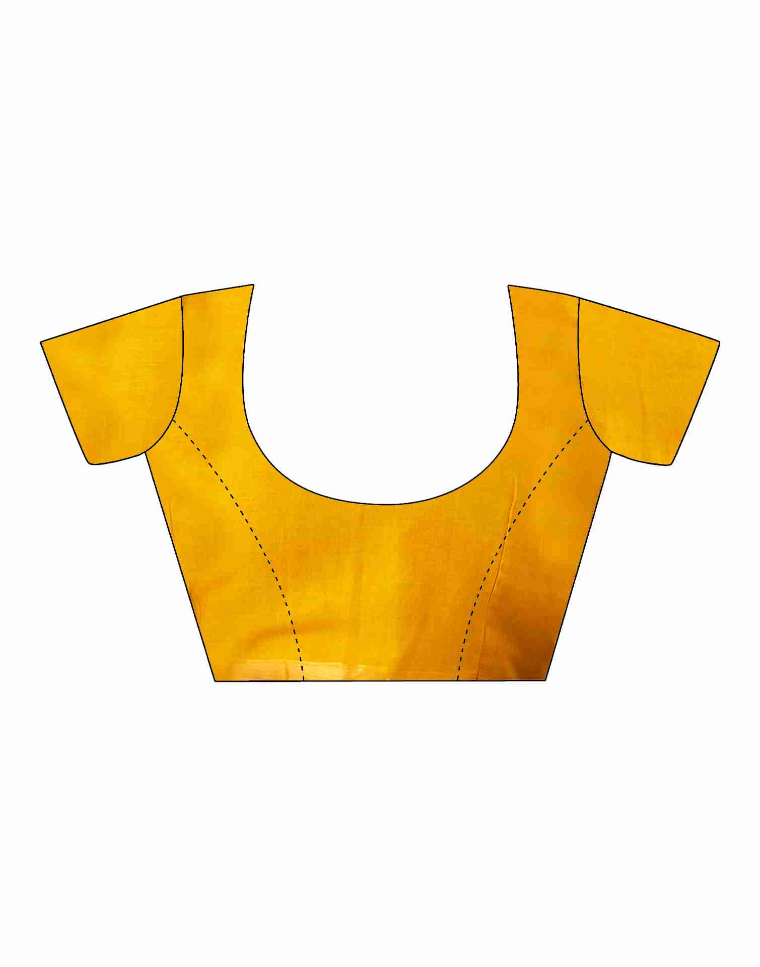 Yellow Cotton Printed Saree