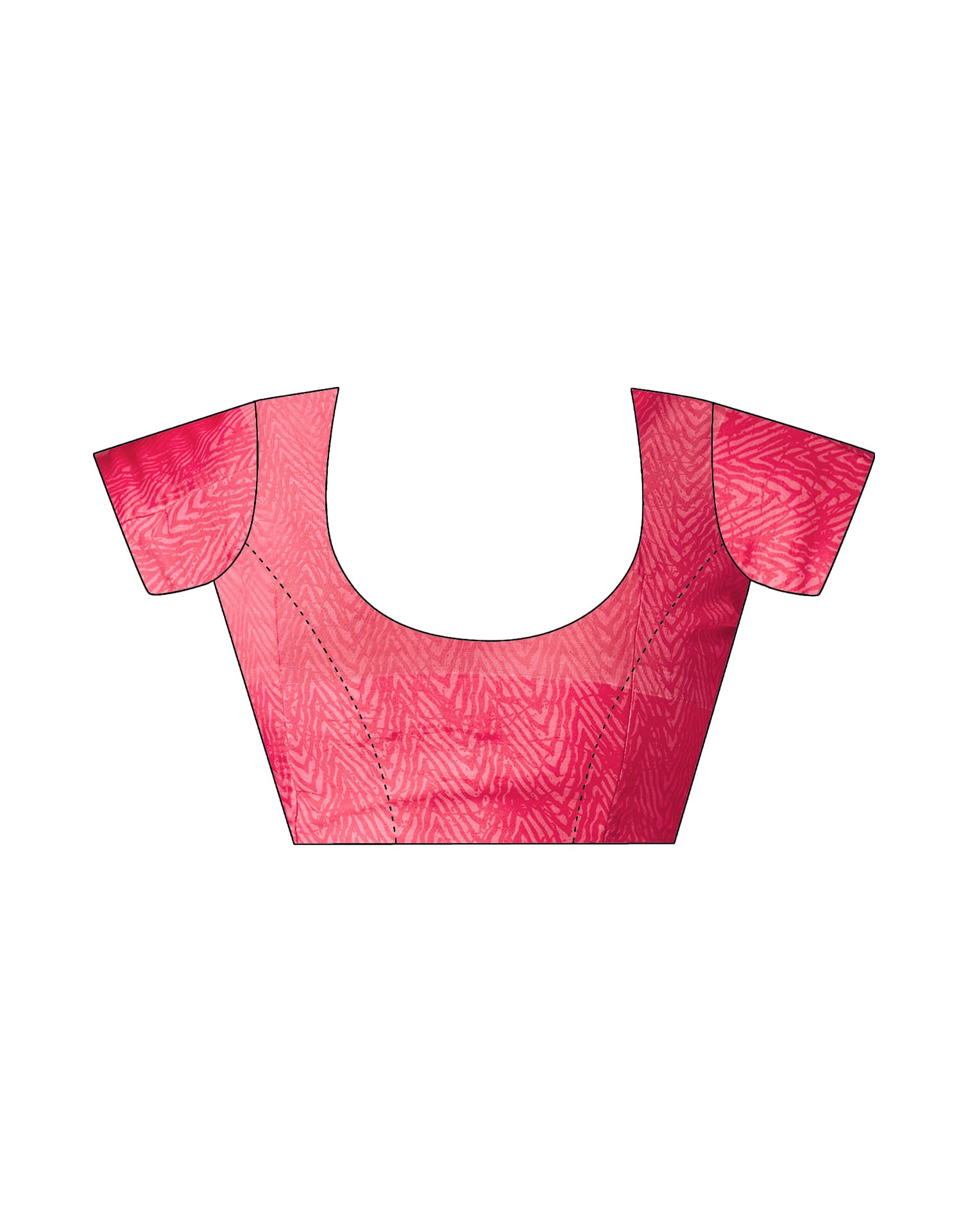 Rose Pink Geometric Printed Georgette Saree