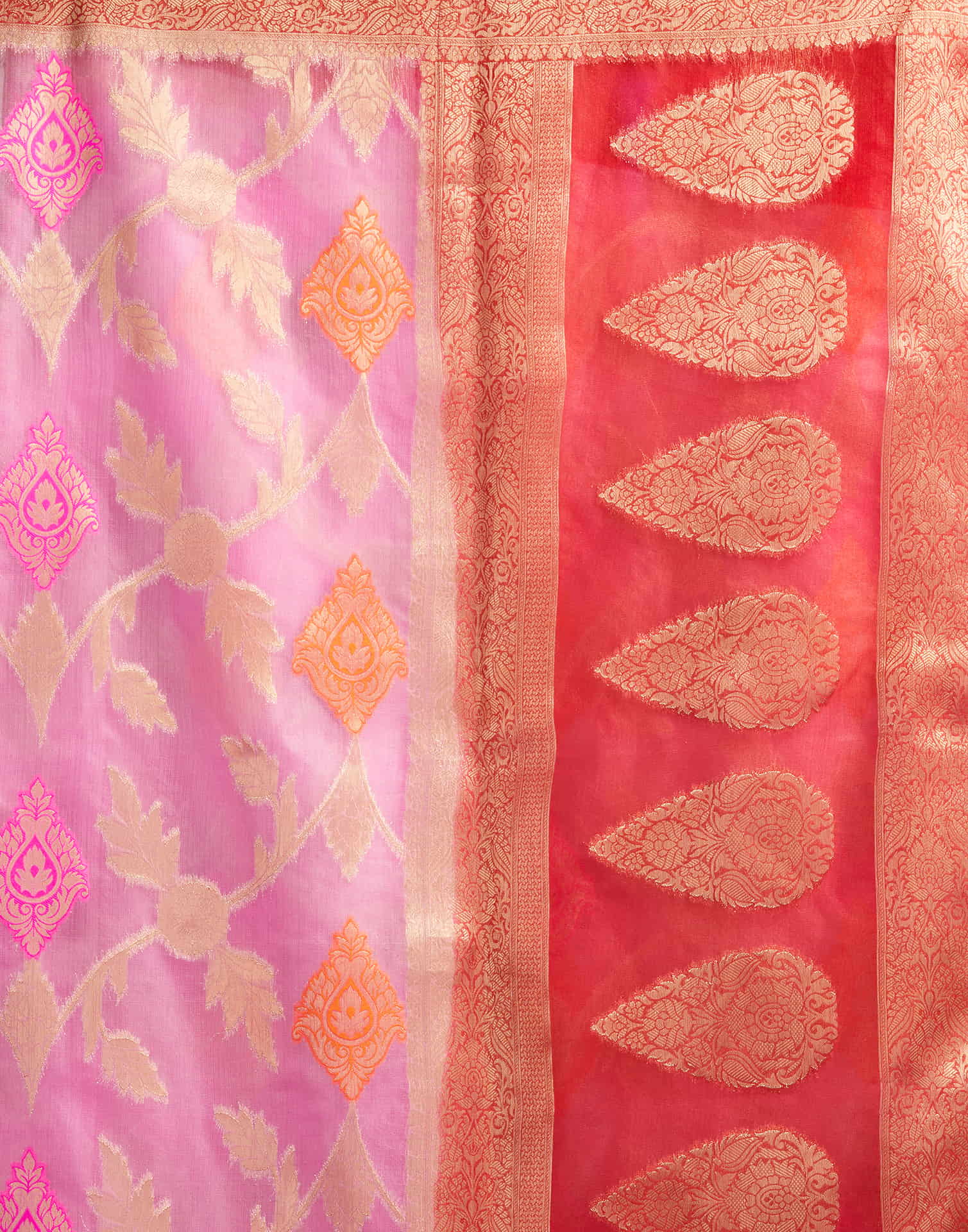 Light Purple Organza Jacquard Woven Saree
