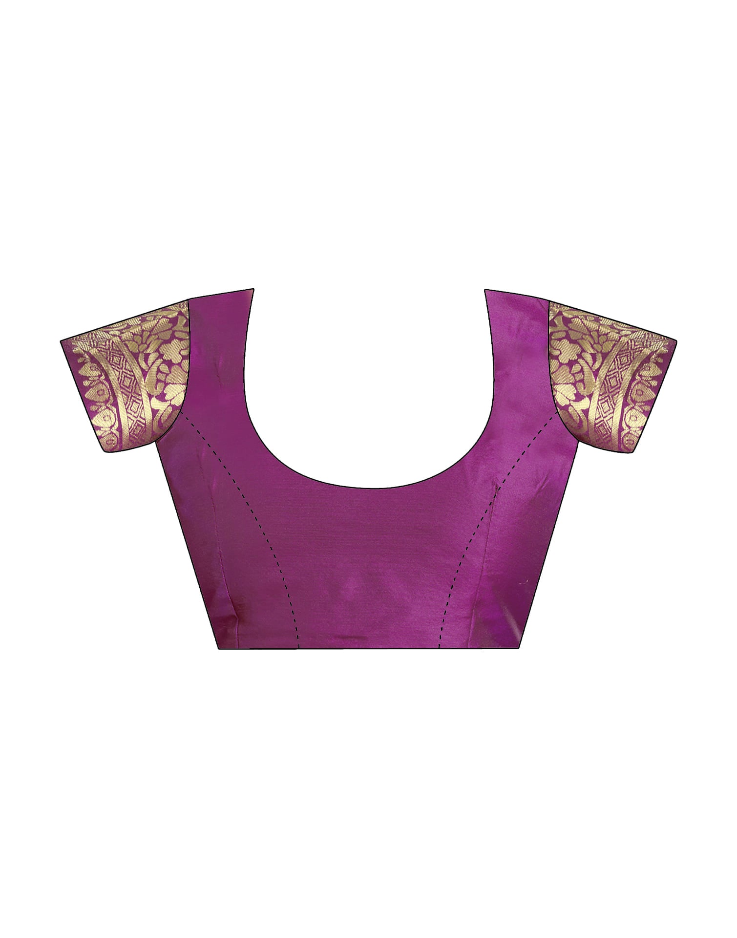 Magenta Silk Woven Banarasi Saree