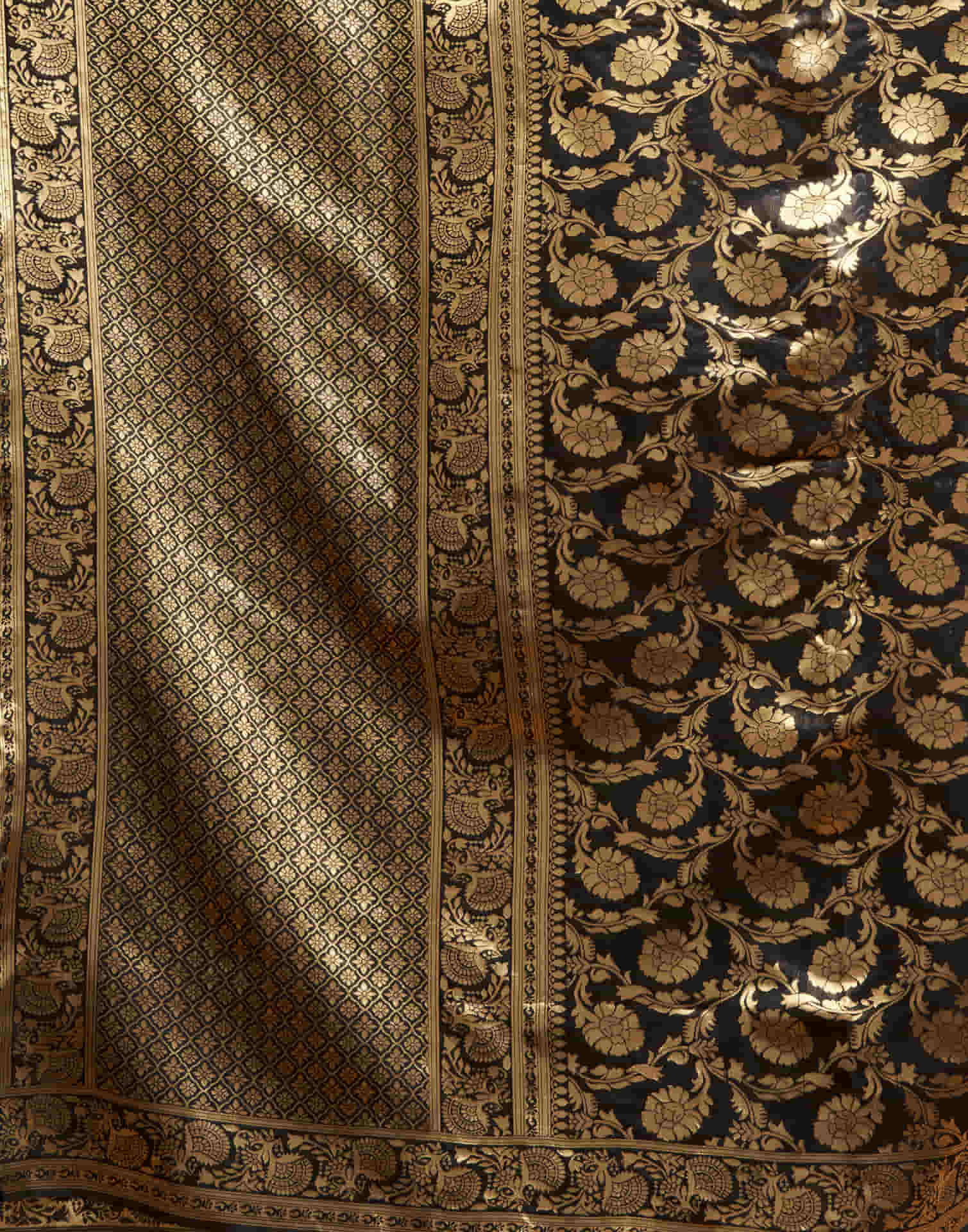 Black Silk Woven Banarasi Saree