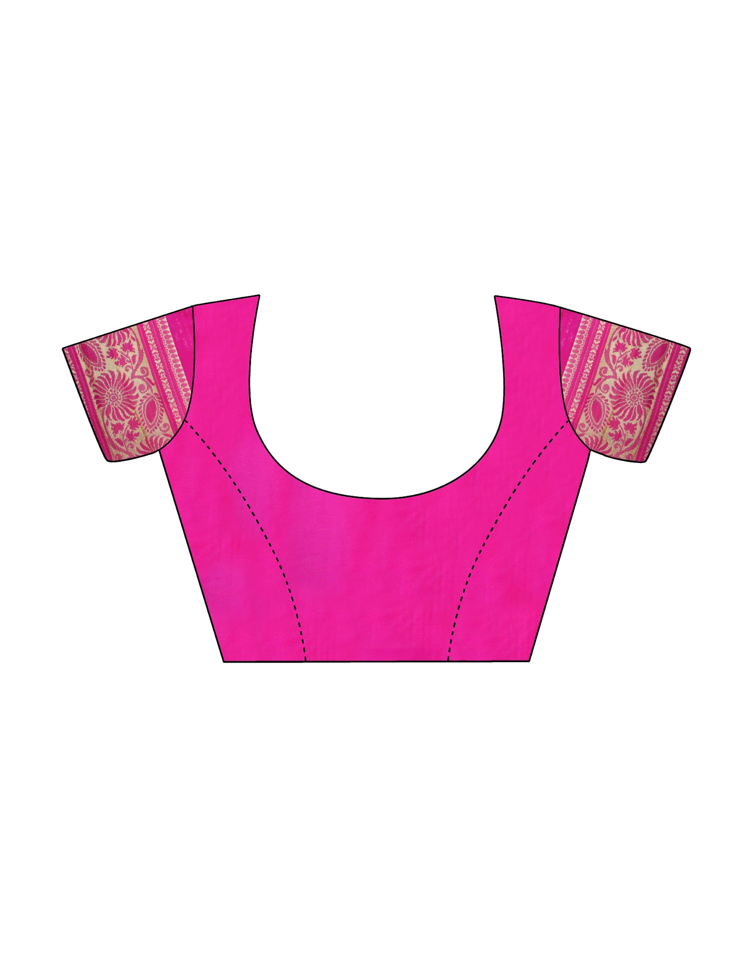 Bright Pink Silk Woven Banarasi Saree