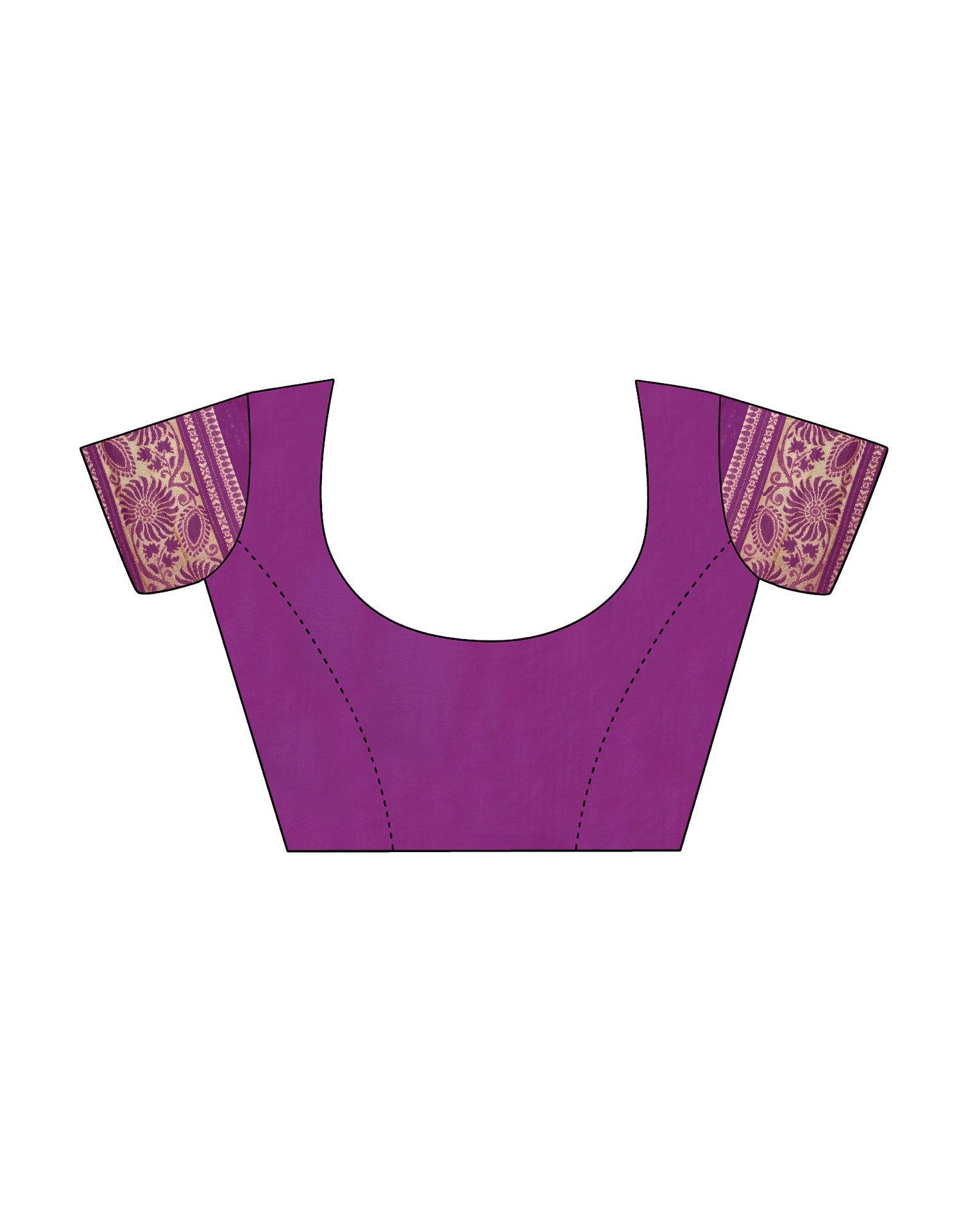 Magenta Silk Woven Banarasi Saree