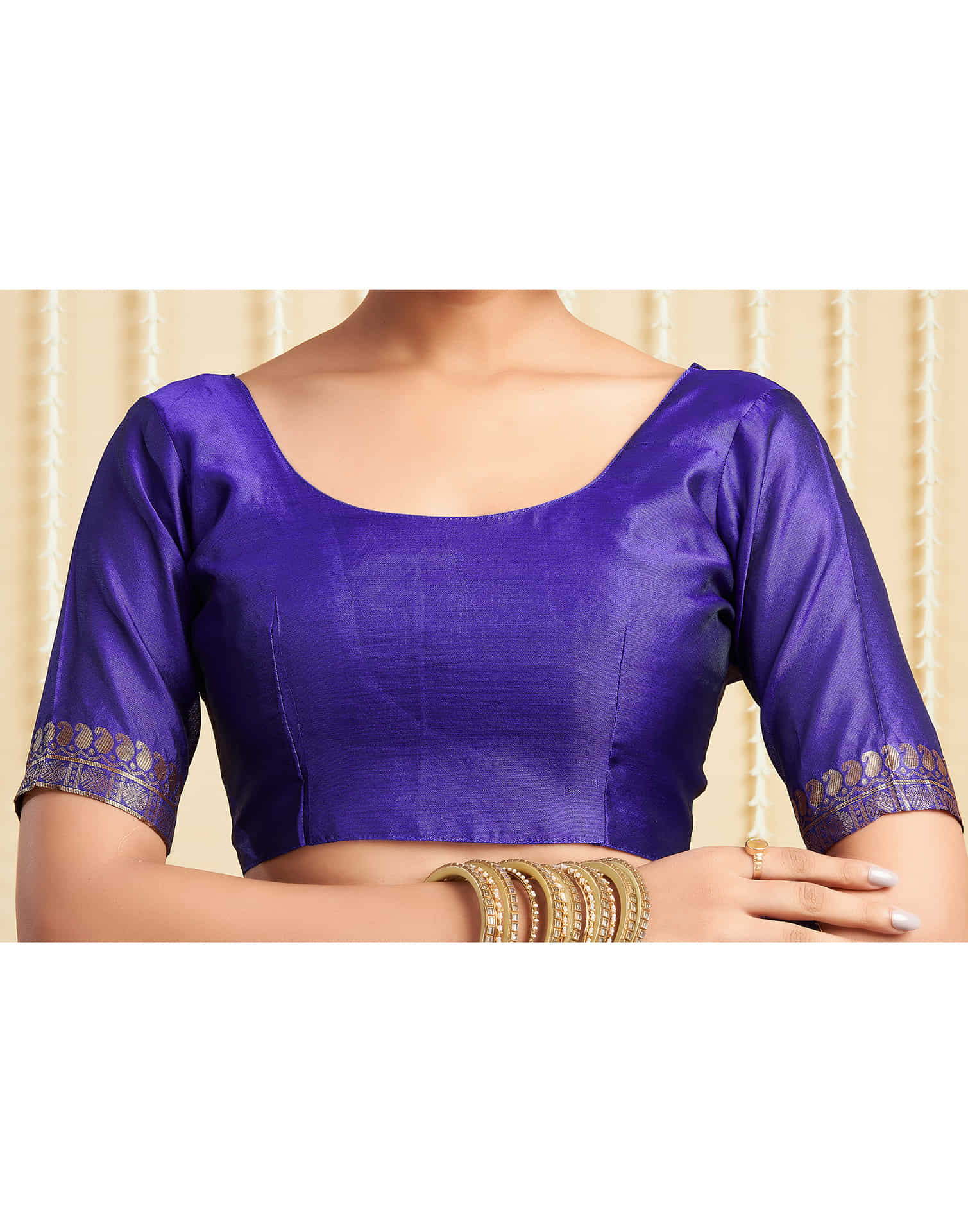 Violet Silk Woven Banarasi Saree