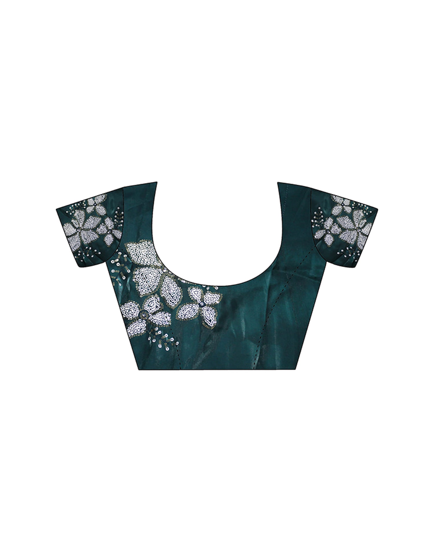 Blue Shimmer Sequence Embellished Saree