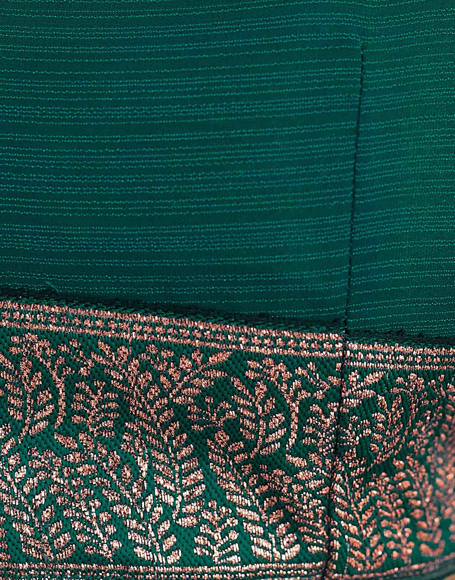 Rama Green Embroidery Georgette Saree