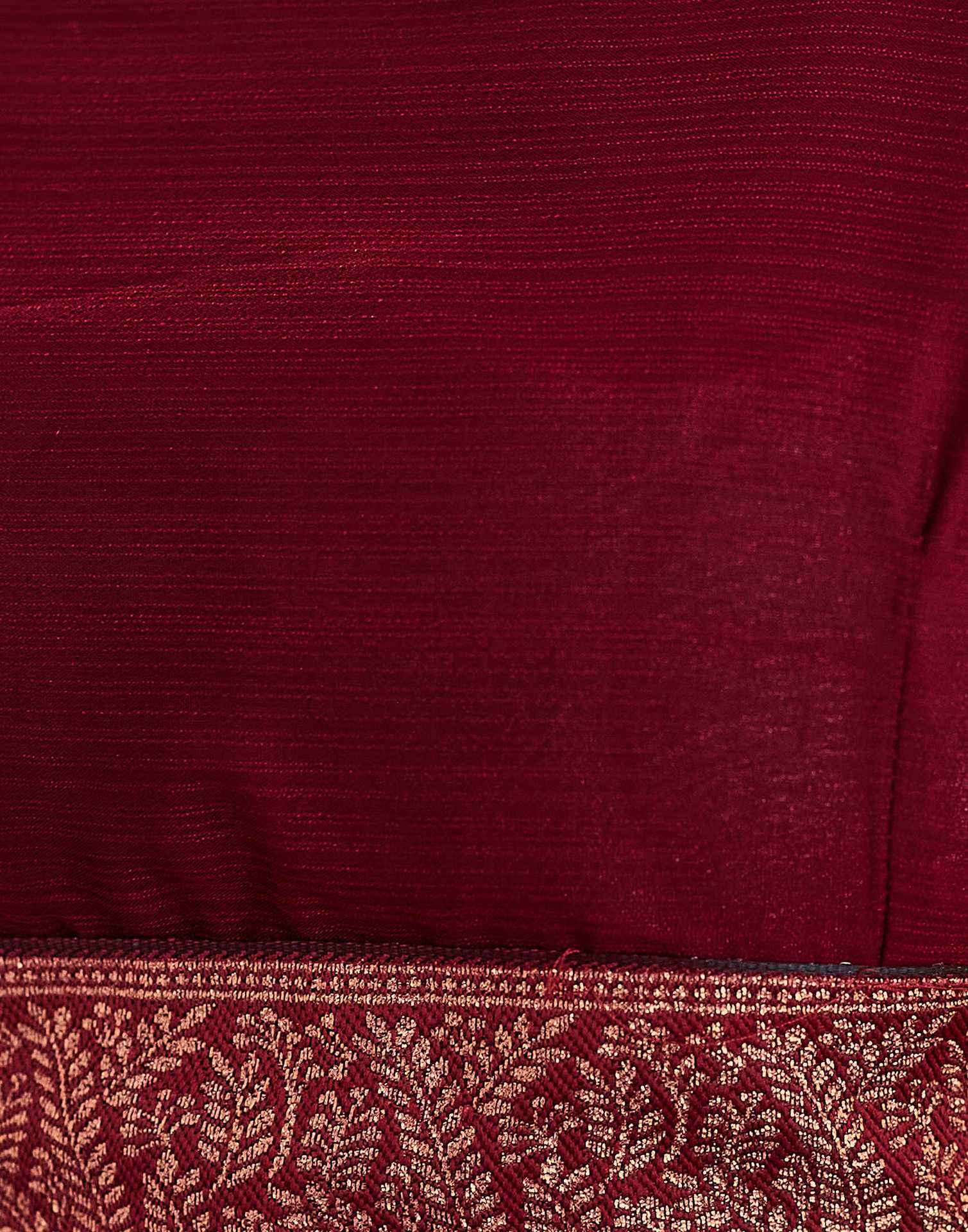 Maroon Embroidery Georgette Saree