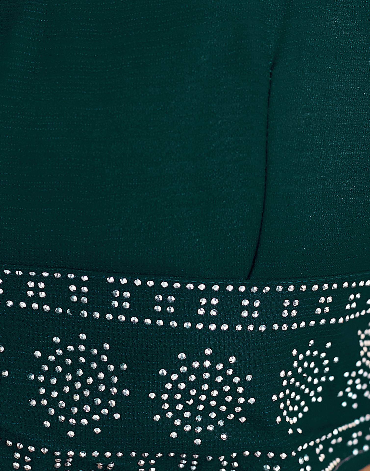 Dark Green Stone Work Georgette Saree
