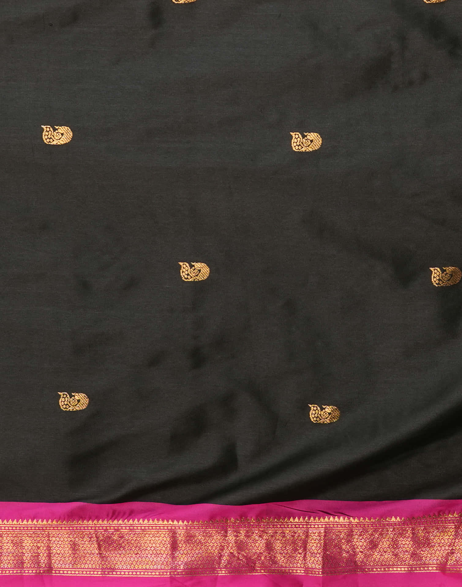 Black Silk Woven Kanjivaram Saree