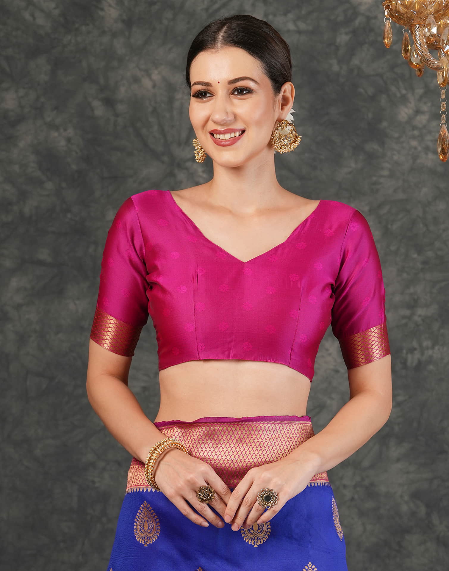 Blue Silk Woven Banarasi Saree
