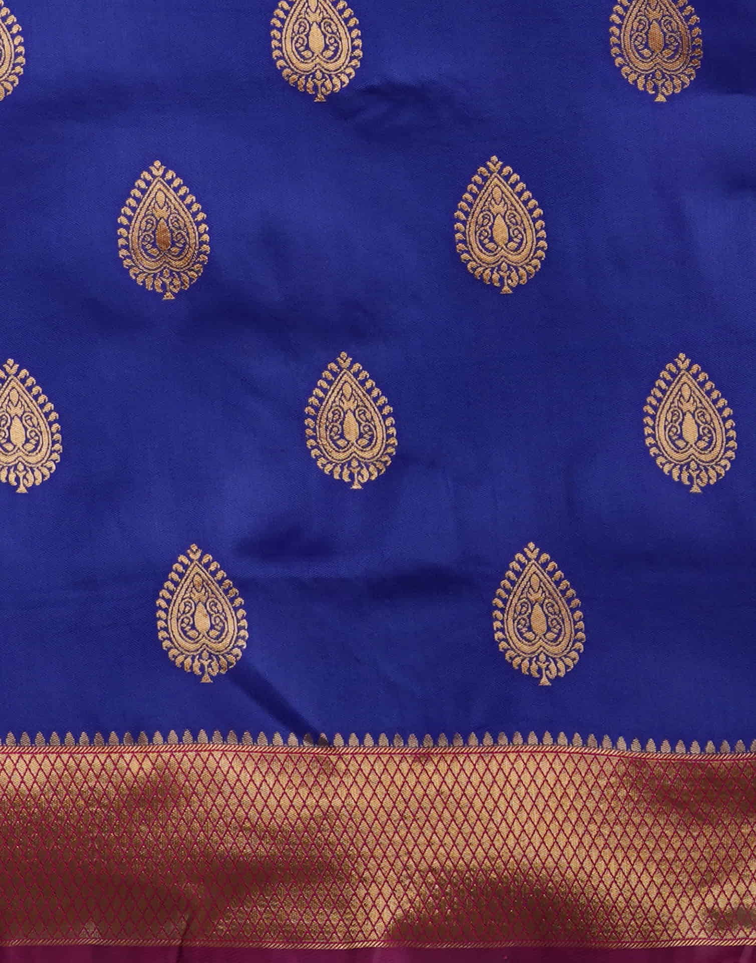 Blue Silk Woven Banarasi Saree
