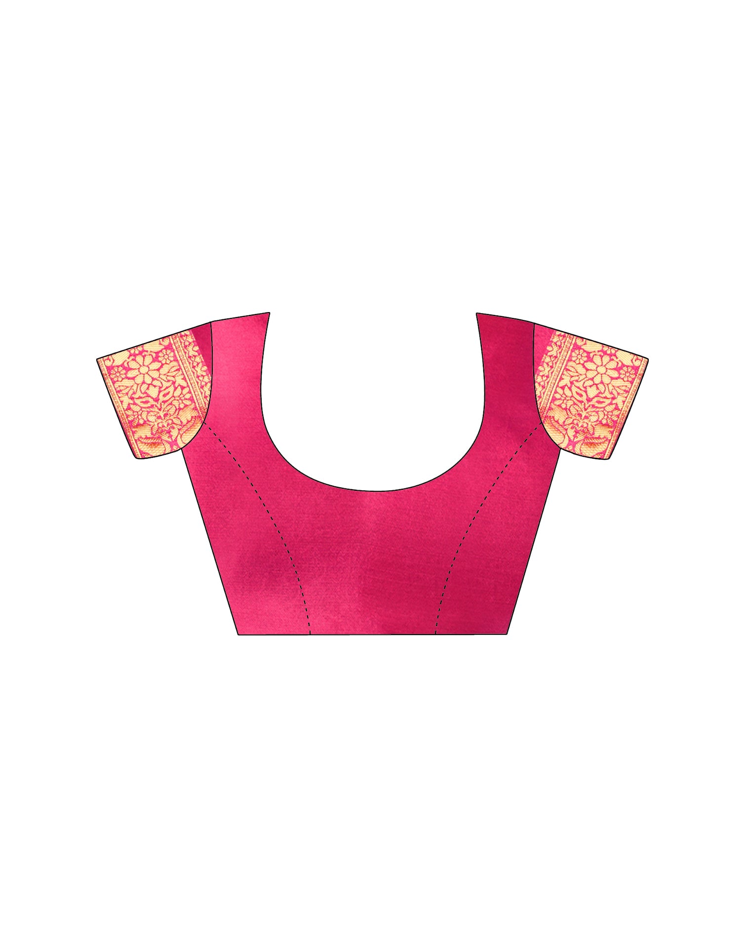 Magenta Silk Woven Banarasi Saree