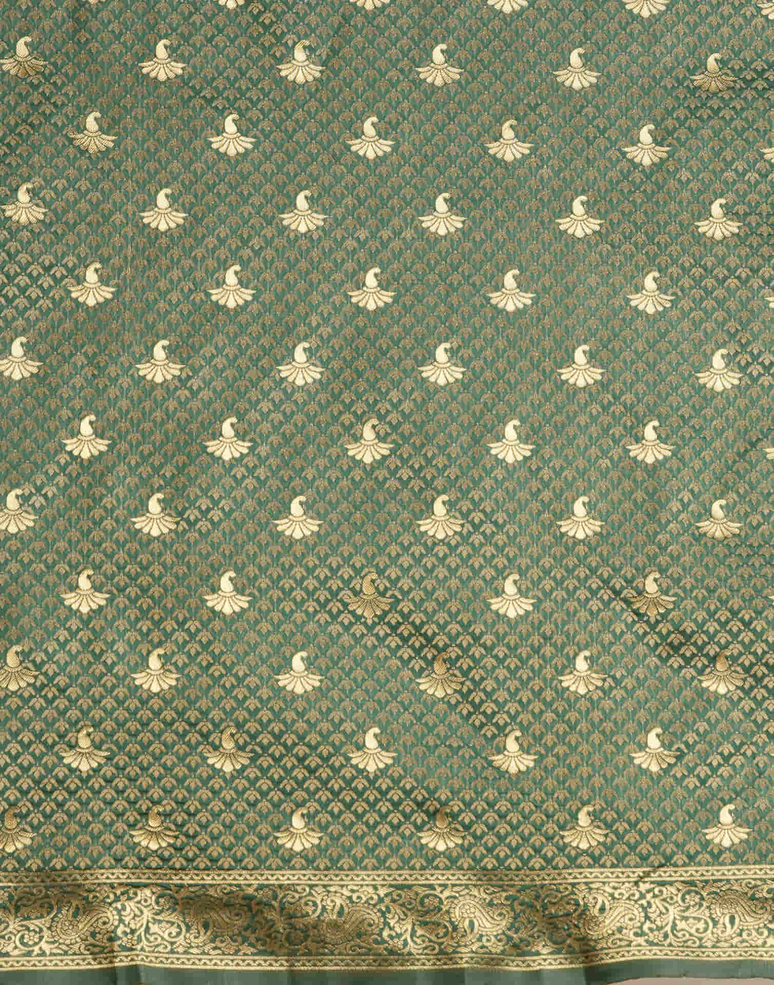 Green Silk Woven Banarasi Saree