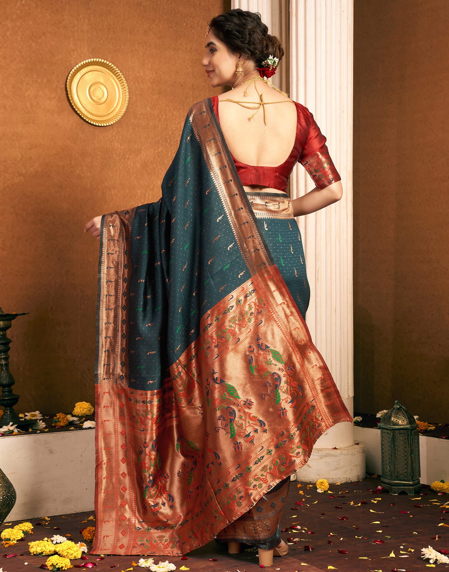 Green Silk Woven Paithani Saree